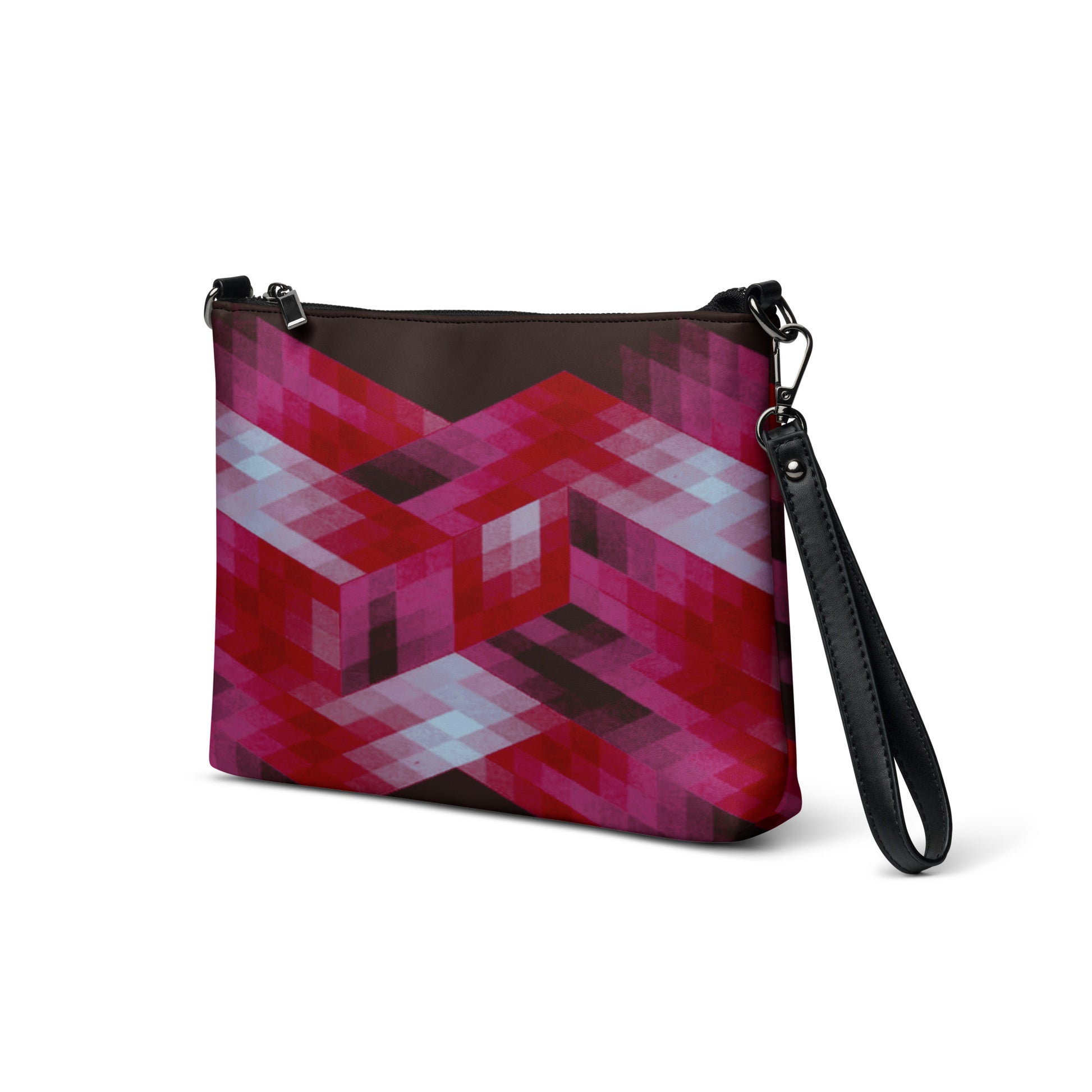 Red Number Five Purse Handbag all-over-print-crossbody-bag-black-left-front-668da36777de2