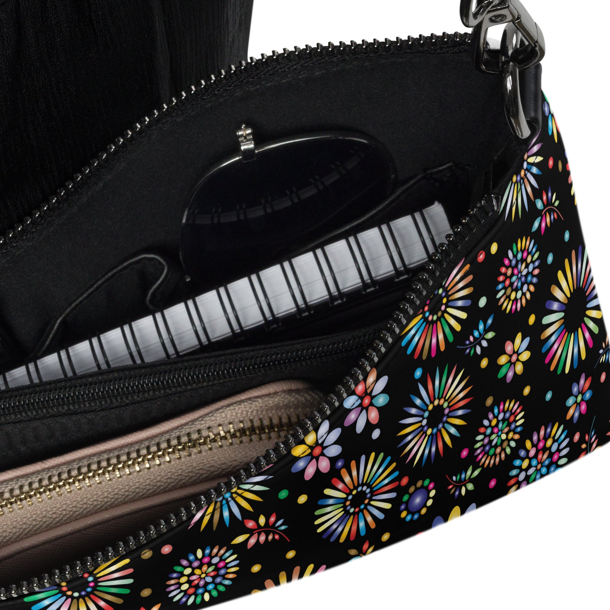 Rainbow Floral Purse Handbag all-over-print-crossbody-bag-black-product-details-2-668d97fe259d6