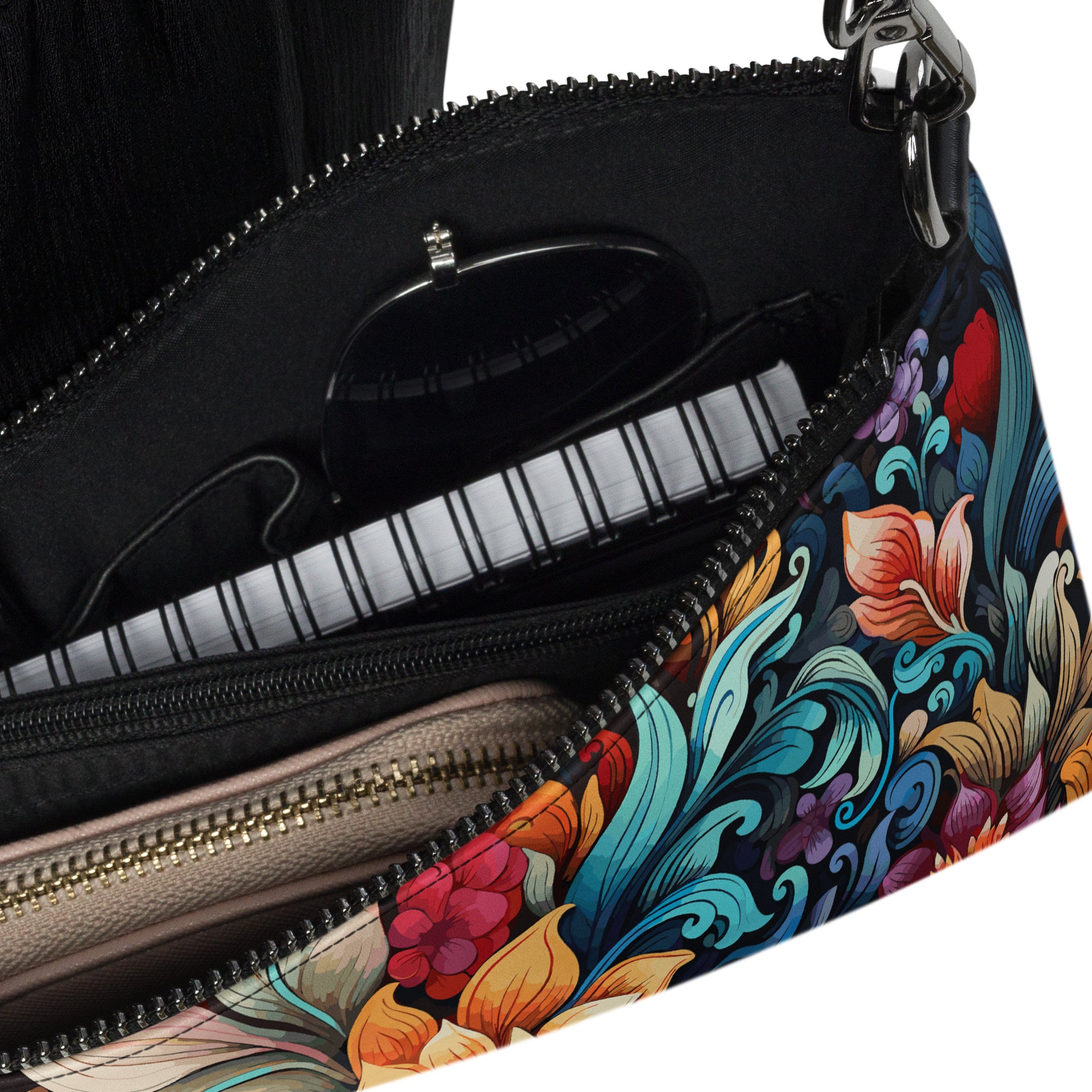 Modern Floral Purse Handbag all-over-print-crossbody-bag-black-product-details-2-668d9e6d50526