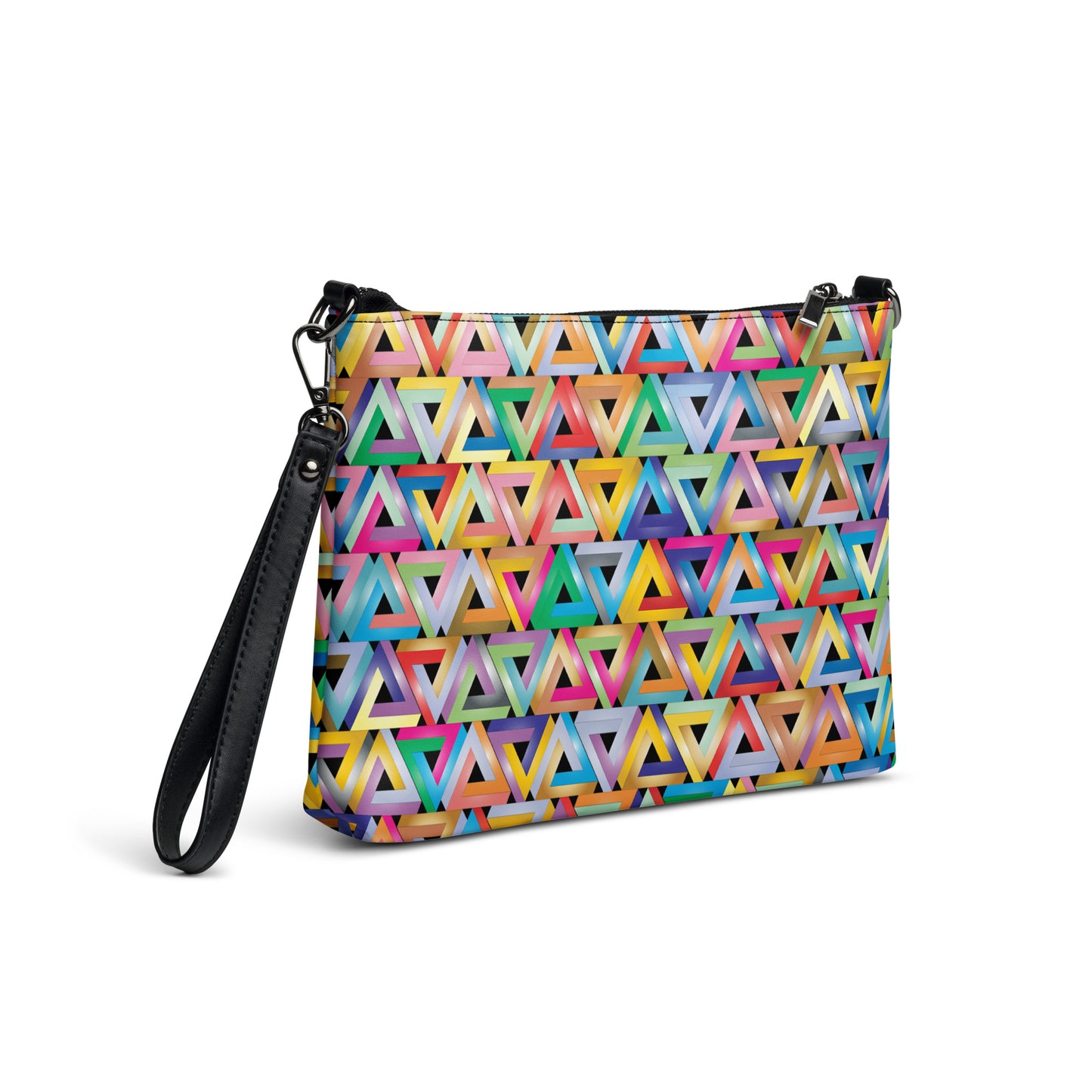 Rainbow Triangle Penrose Purse Handbag all-over-print-crossbody-bag-black-right-back-668d8bd360ae7