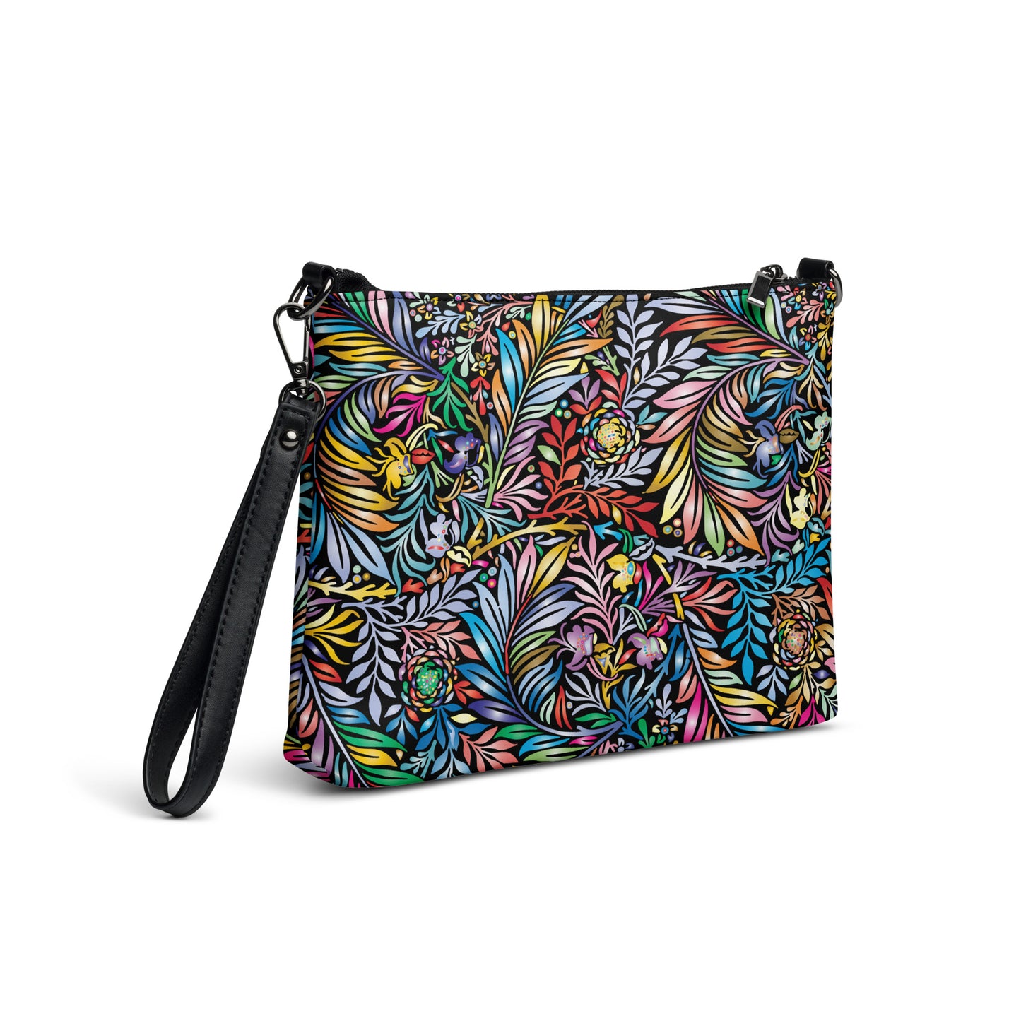 Rainbow Jungle Purse Handbag all-over-print-crossbody-bag-black-right-back-668d8cfa1ea3d