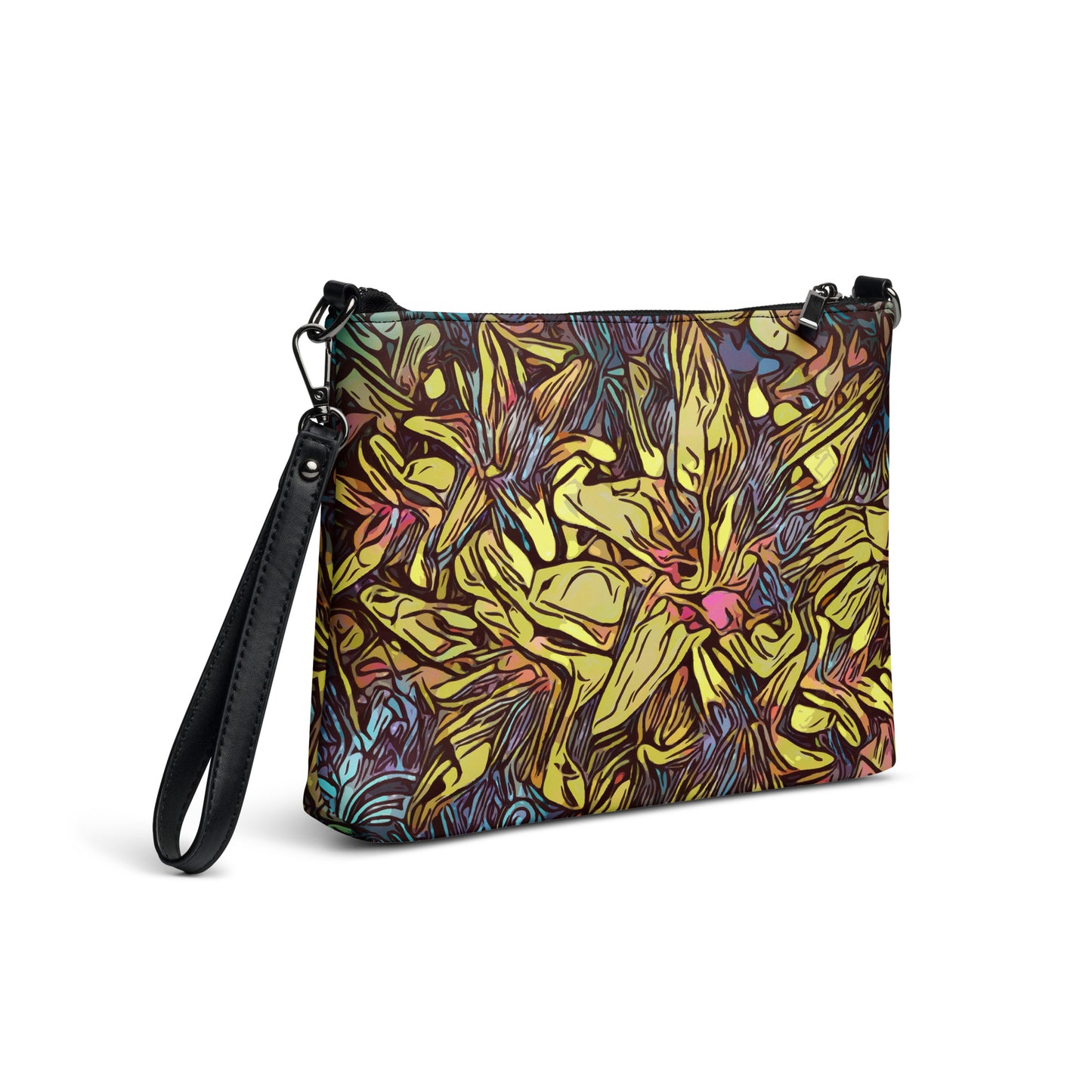 Lilies of the Night Purse Handbag all-over-print-crossbody-bag-black-right-back-668d94553ffa2