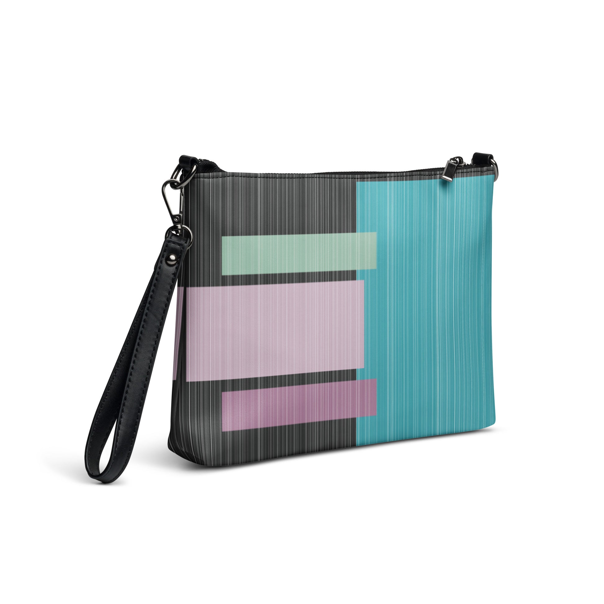 Modern Abstract Lines Purse Handbag all-over-print-crossbody-bag-black-right-back-668da0be75f57