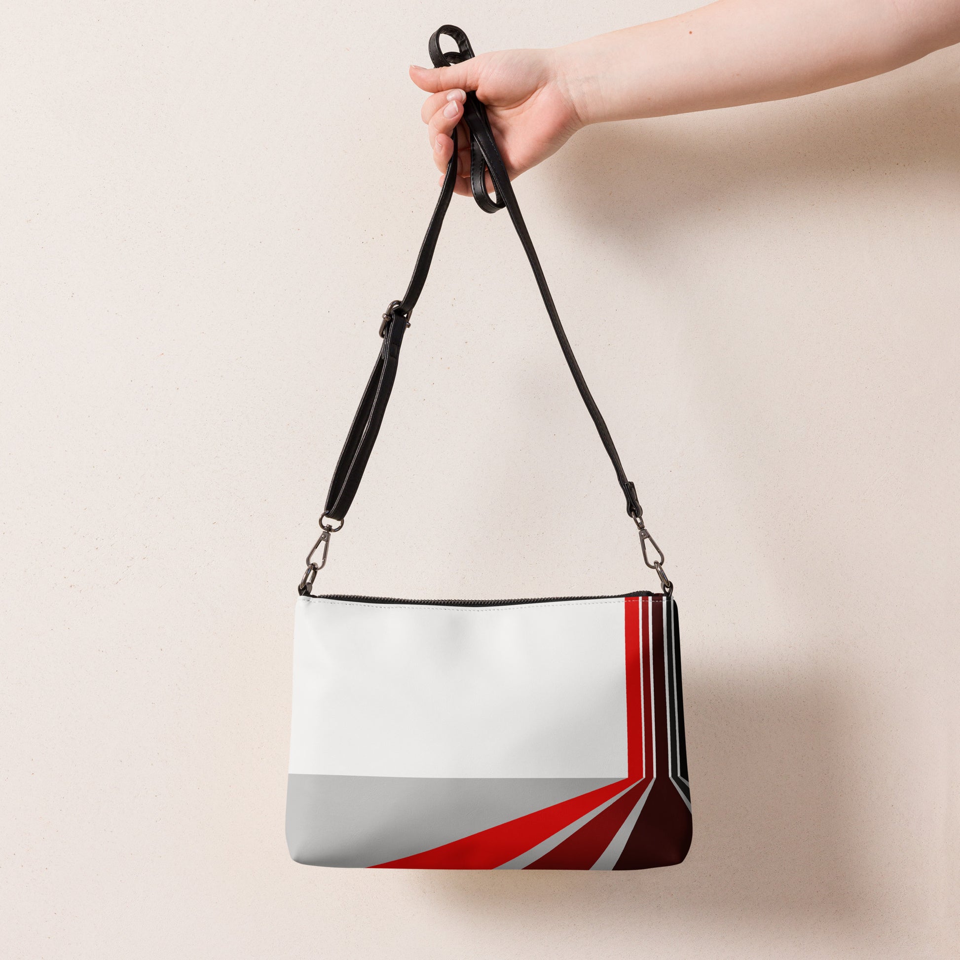 Modern Red Lines Purse Handbag all-over-print-crossbody-bag-white-back-668d8a5e851ba