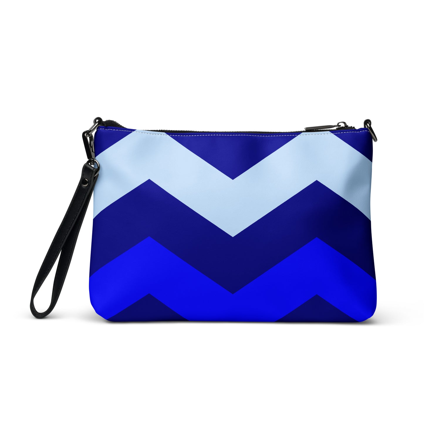 Chevron in Blue Purse Handbag all-over-print-crossbody-bag-white-back-668d99f0d3f78