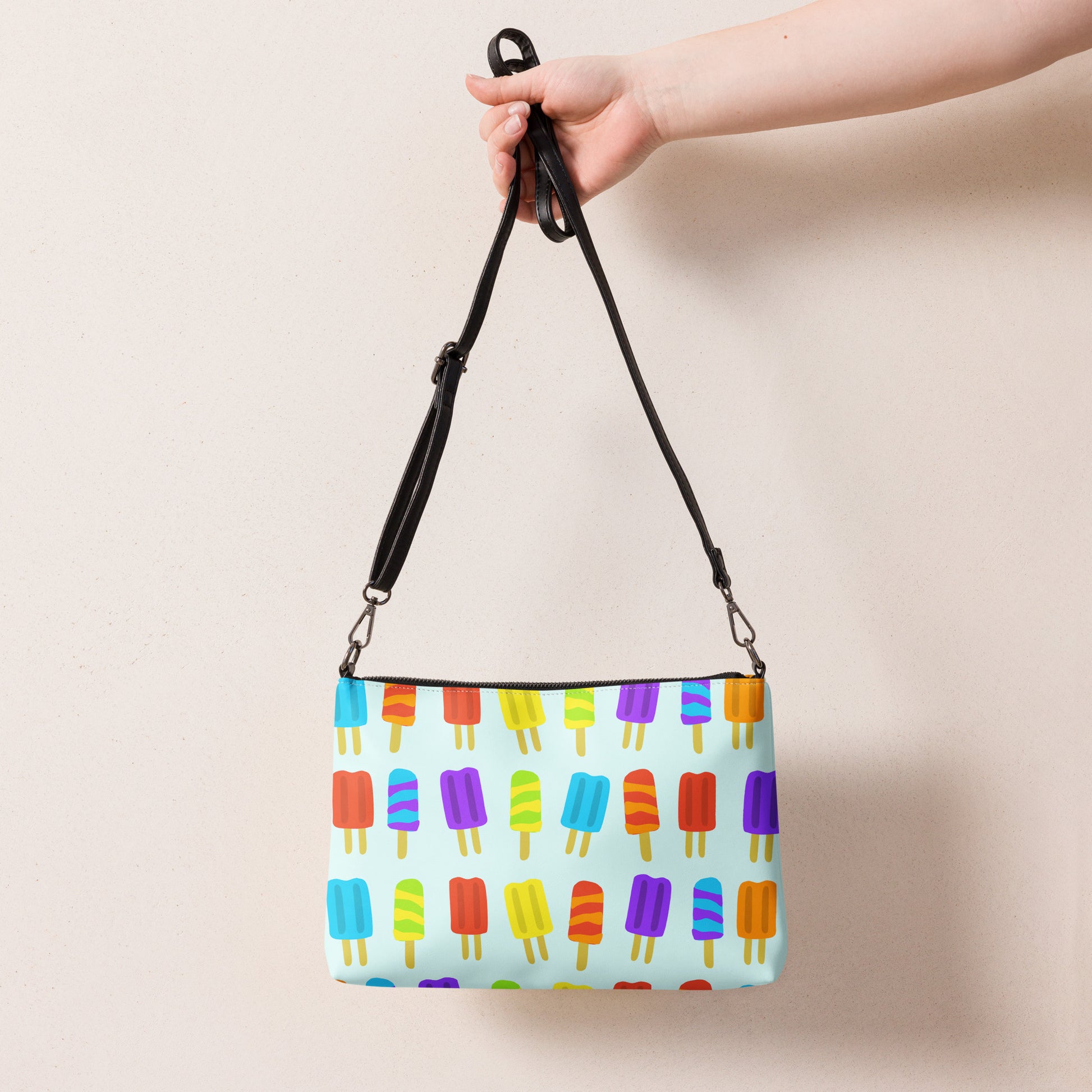 Summer Popsicles Purse Handbag all-over-print-crossbody-bag-white-back-668d9db9e9a83