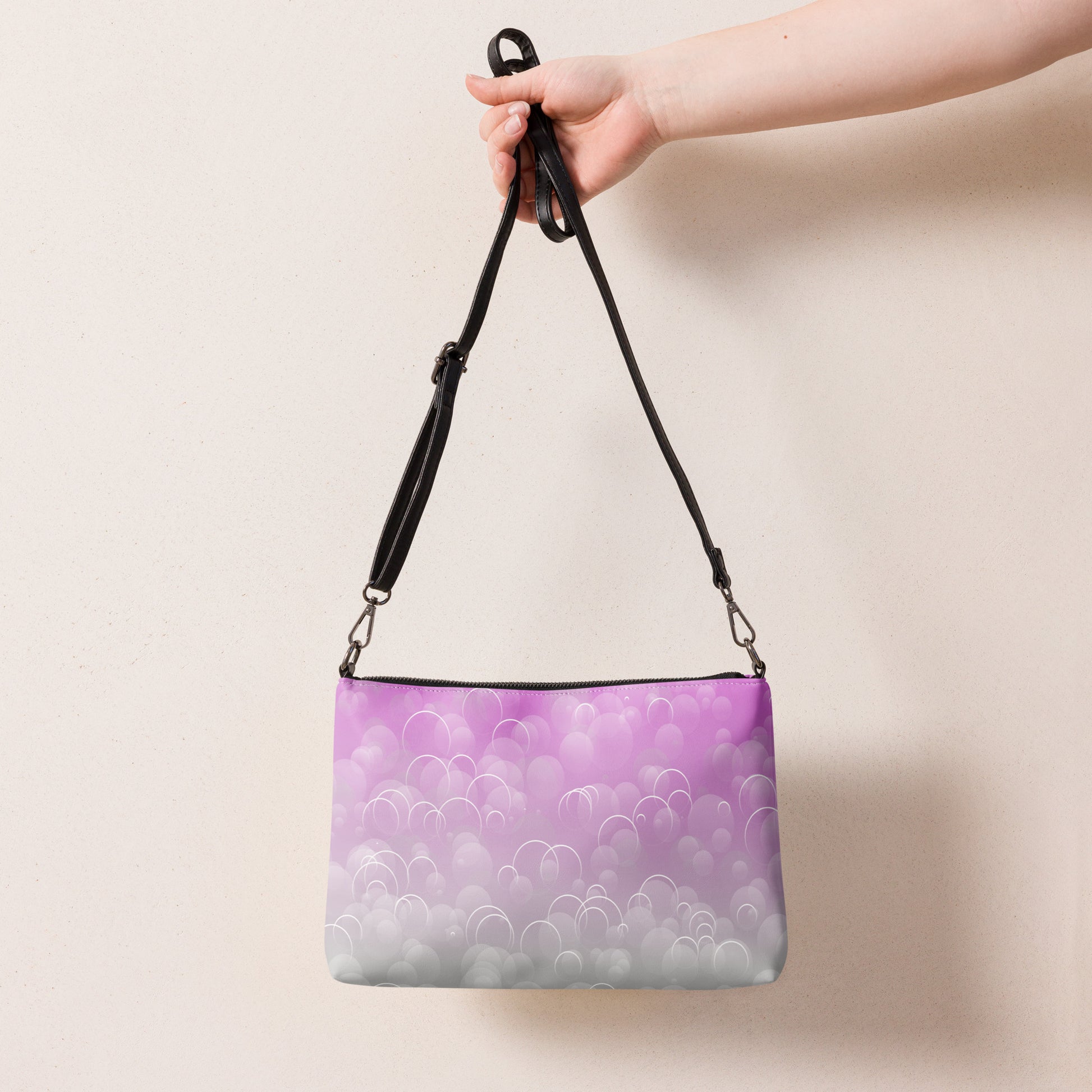 Dancing Bubbles Purse Handbag all-over-print-crossbody-bag-white-back-668d9fa1917bc