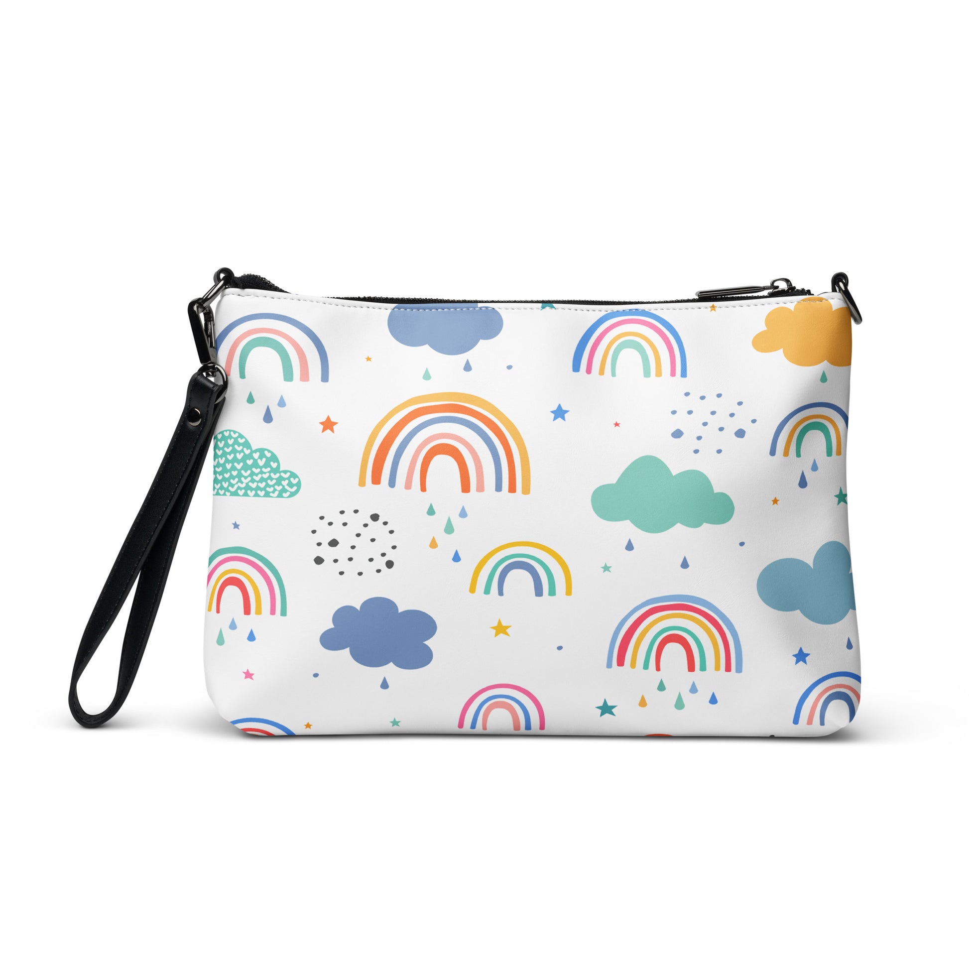 Rainbows and Clouds Purse Handbag all-over-print-crossbody-bag-white-back-668da116d7a63