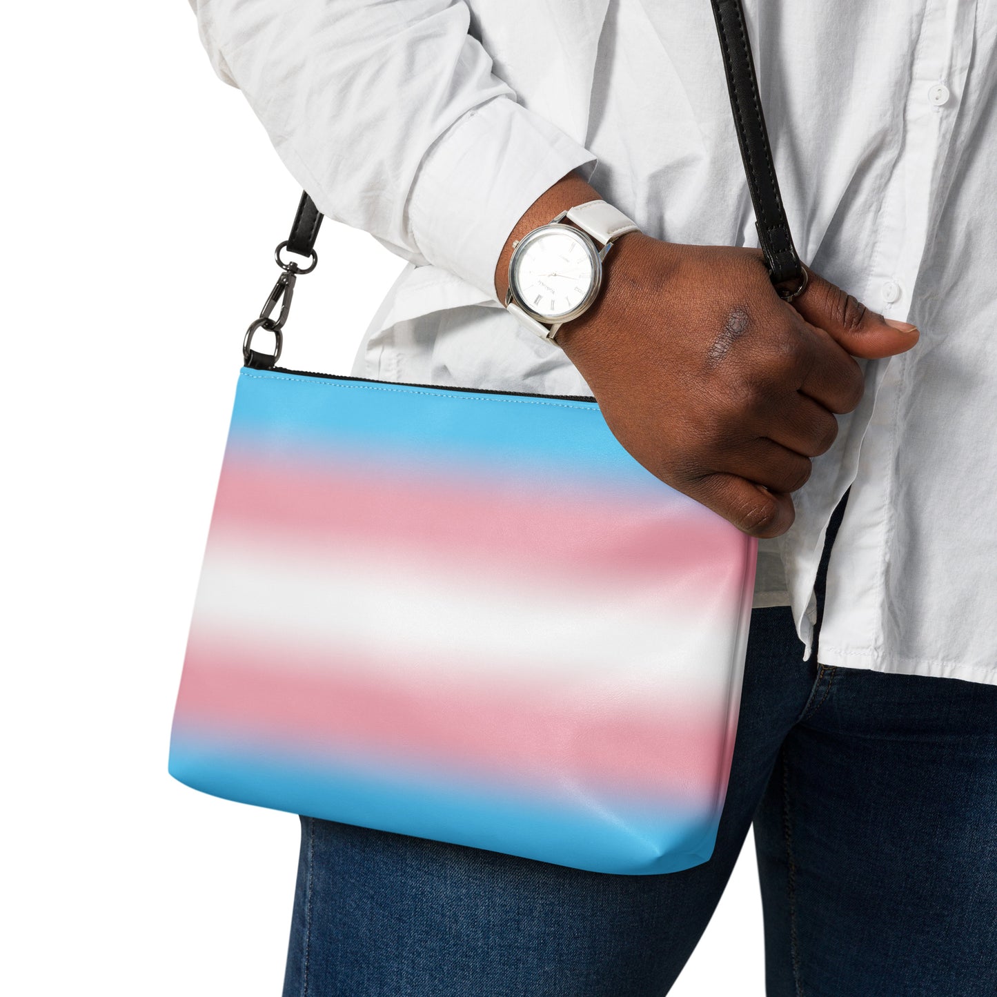 Transgender Trans Ombre Purse Handbag all-over-print-crossbody-bag-white-back-668da3e7de2dd