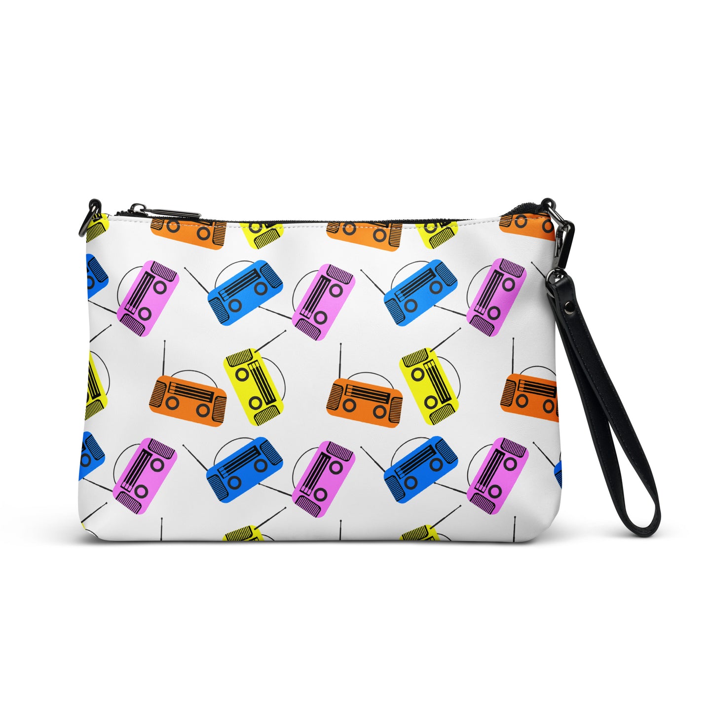 80s Boombox Era Purse Handbag Default Title all-over-print-crossbody-bag-white-front-668d88d83ef8b