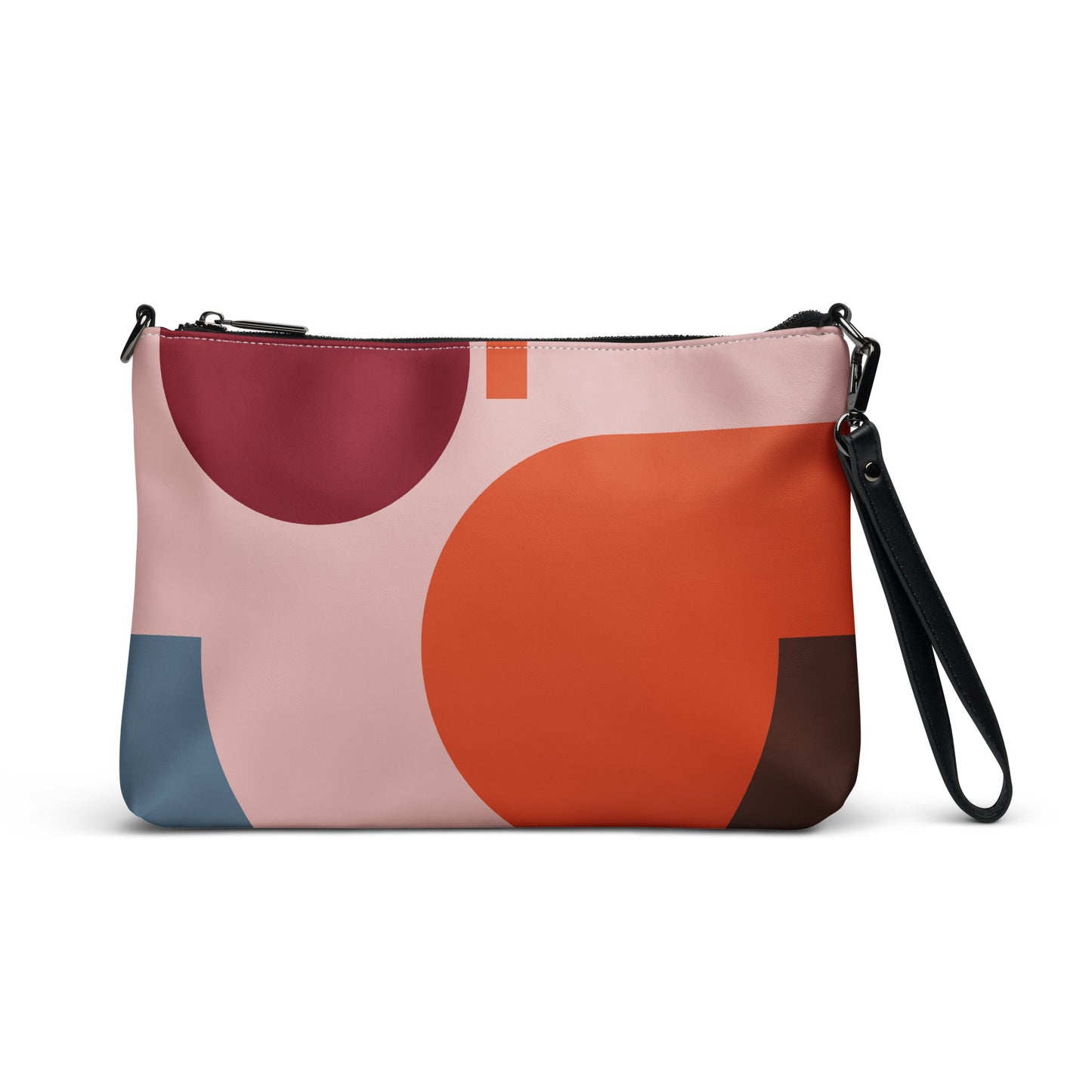 Abstract Mod Shapes Purse Handbag Default Title all-over-print-crossbody-bag-white-front-668d9ace66d86