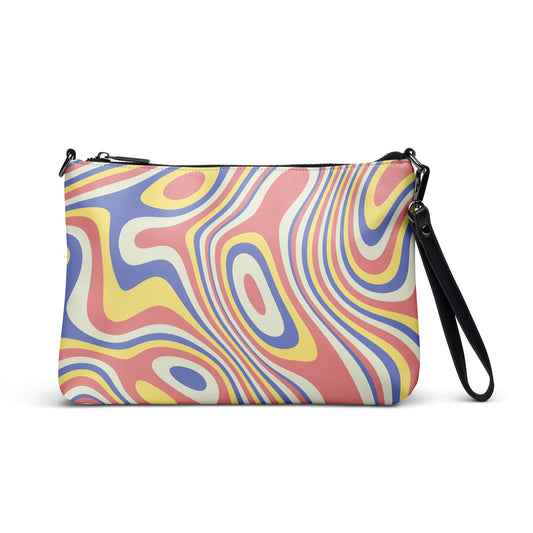 Abstract Hyper Waves Purse Handbag Default Title all-over-print-crossbody-bag-white-front-668d9b8a156fb