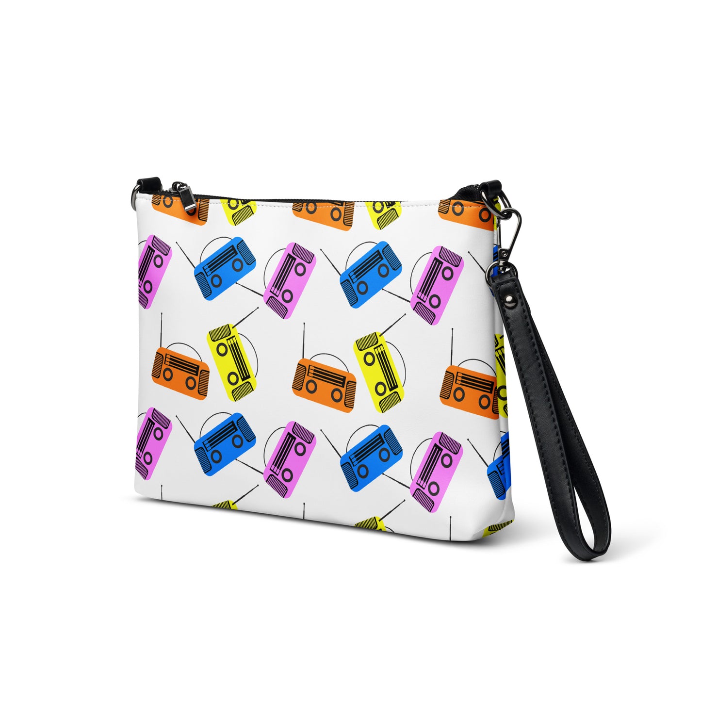 80s Boombox Era Purse Handbag all-over-print-crossbody-bag-white-left-front-668d88d841927