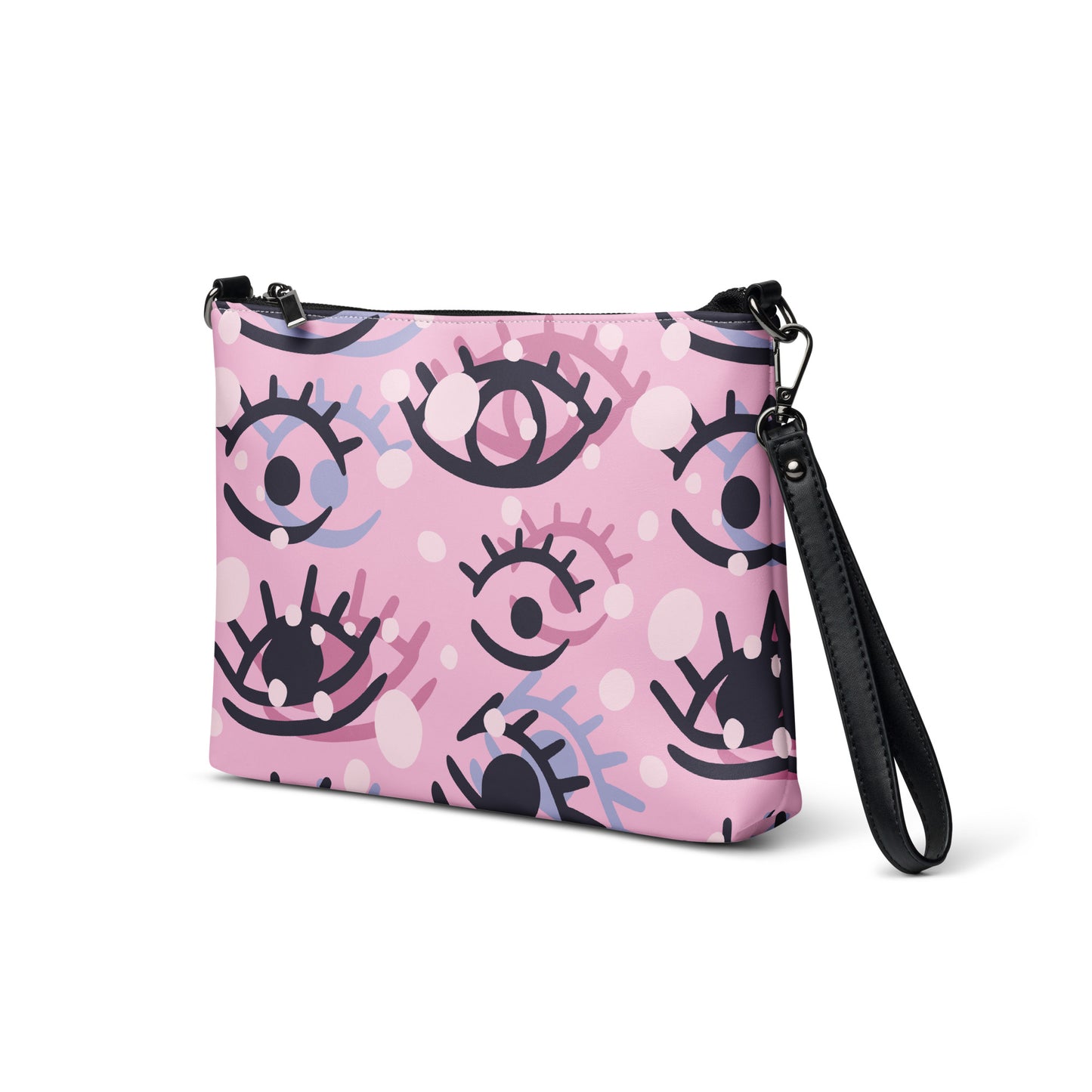 Abstract Eye See You Purse Handbag all-over-print-crossbody-bag-white-left-front-668d9929ef741