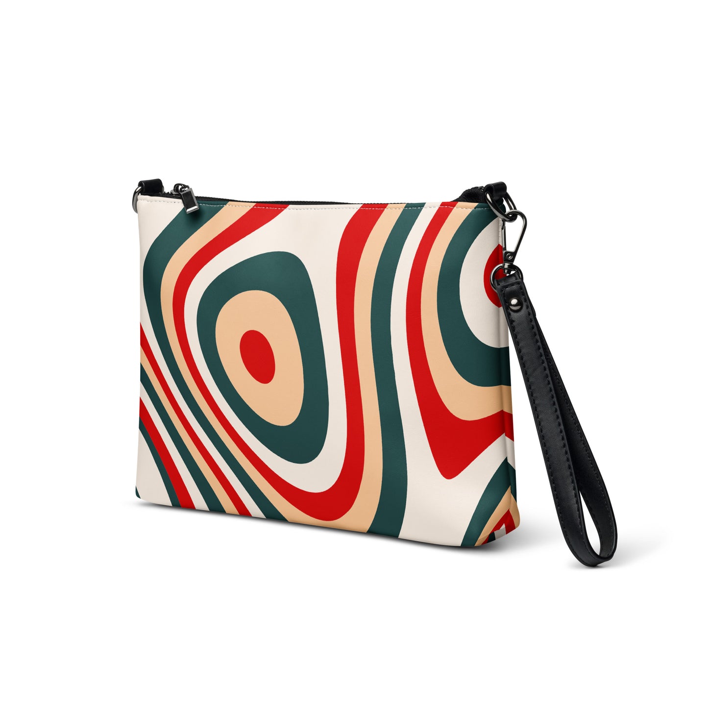 Abstract Vintage Waves Purse Handbag all-over-print-crossbody-bag-white-left-front-668d9c6ea0709