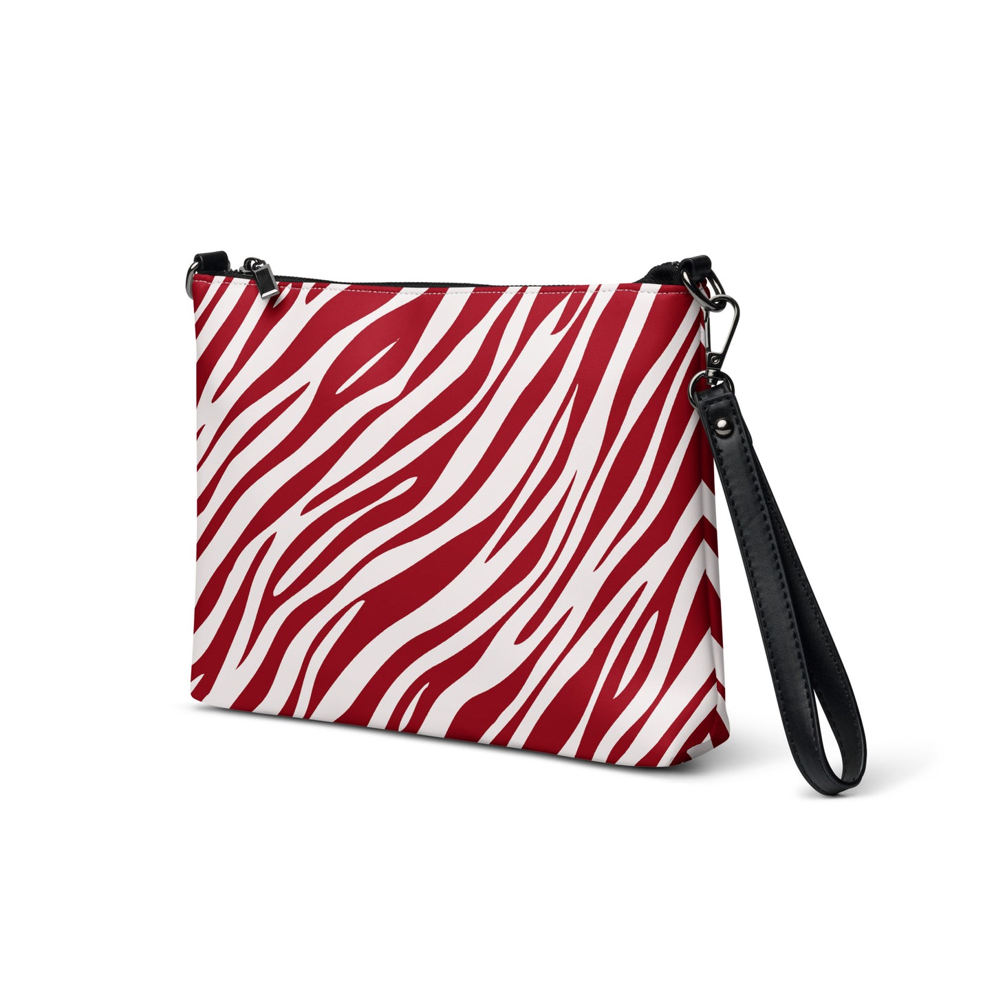 Red Zebra Print Purse Handbag all-over-print-crossbody-bag-white-left-front-668d9e1f8c2d8