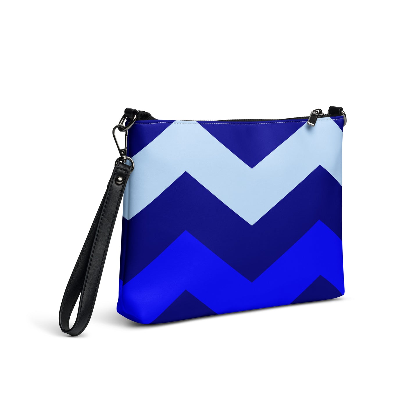 Chevron in Blue Purse Handbag all-over-print-crossbody-bag-white-right-back-668d99f0d4103