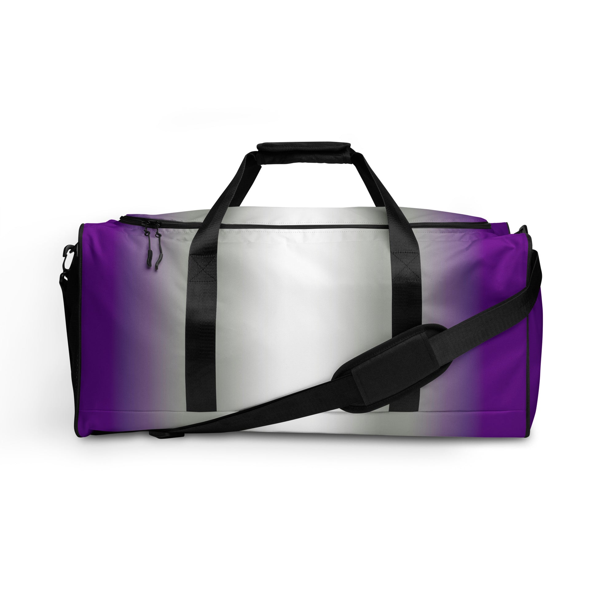 Greysexual Pride Weekender Duffel Bag in Ombre Greysexual all-over-print-duffle-bag-white-front-654bbb3577f29