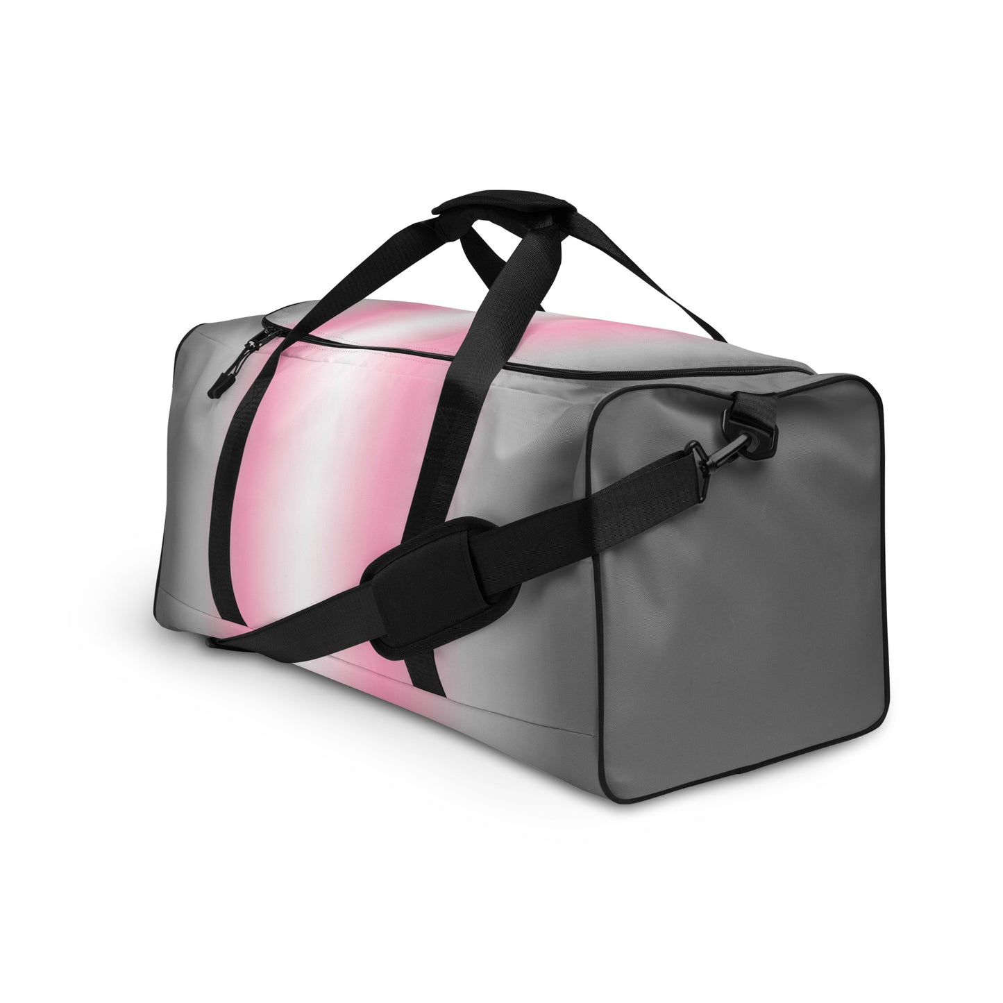 Demigirl Pride Weekender Duffel Bag in Ombre all-over-print-duffle-bag-white-left-front-654bb992d8697