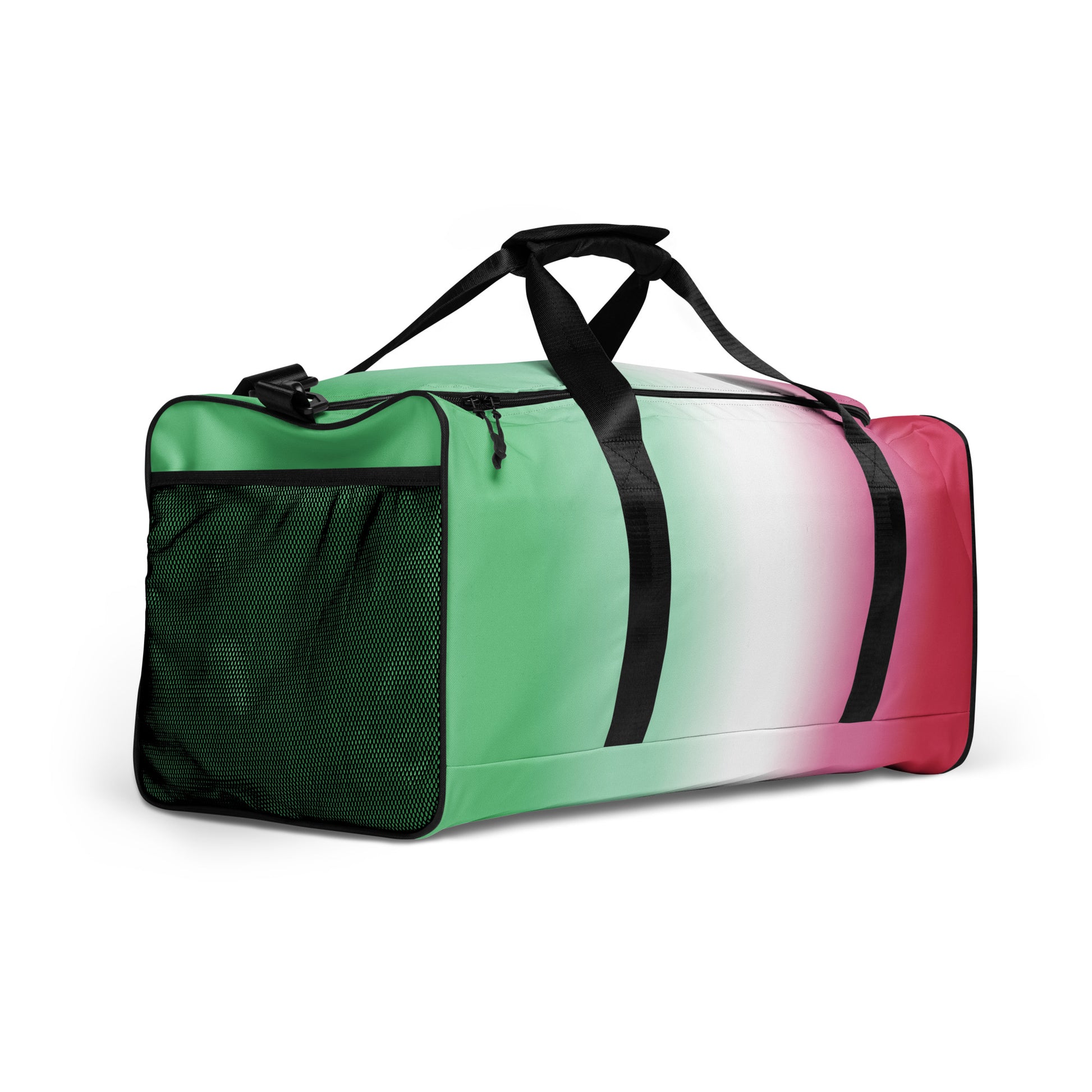 Abrosexual Pride Weekender Duffle Bag in Ombre all-over-print-duffle-bag-white-right-front-654bb8c07afb5