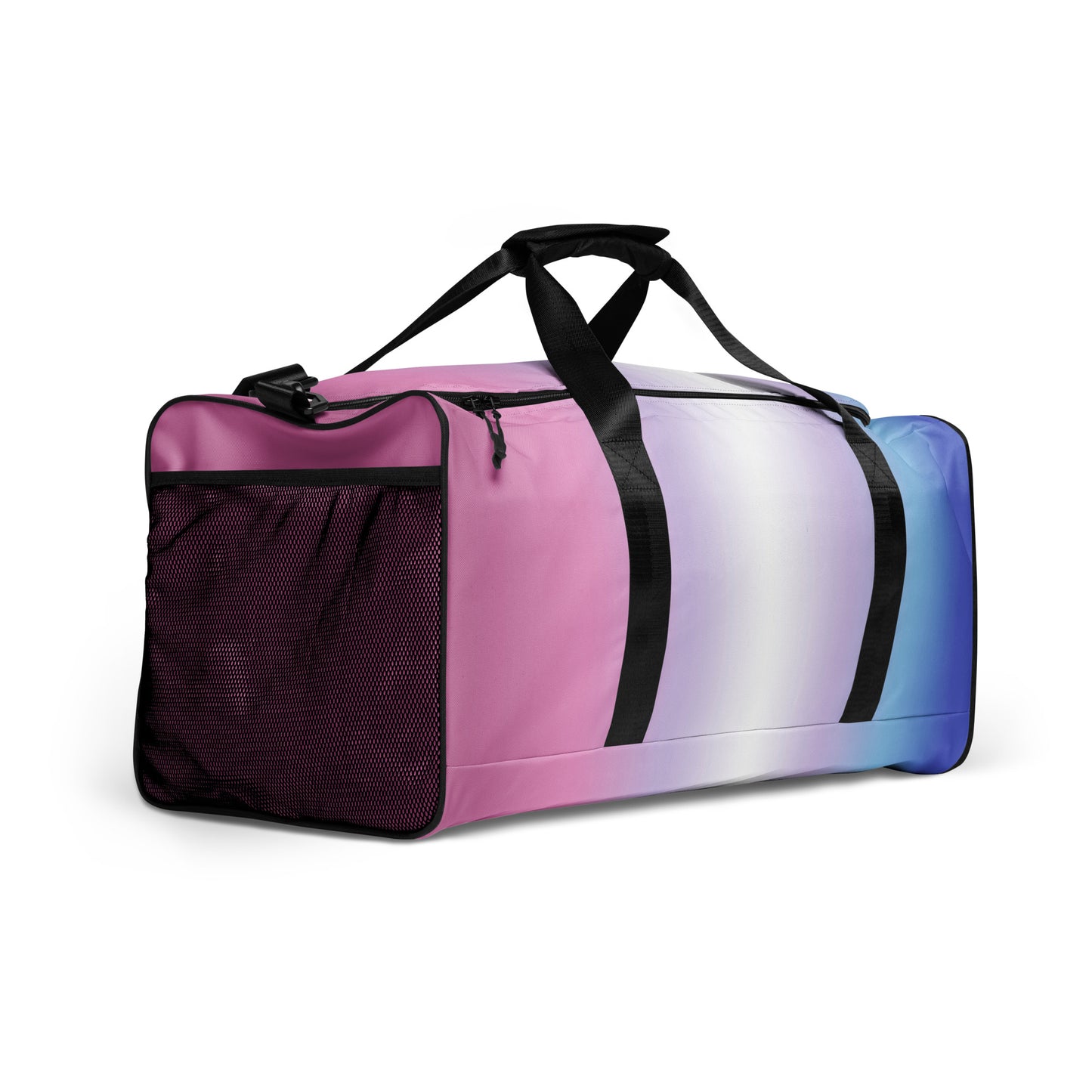 Bigender Pride Weekender Duffle Bag in Ombre all-over-print-duffle-bag-white-right-front-654bb9165f659