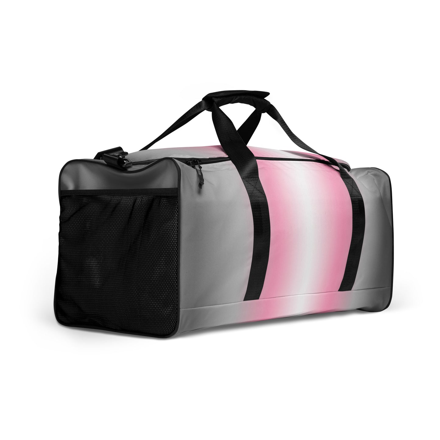 Demigirl Pride Weekender Duffel Bag in Ombre all-over-print-duffle-bag-white-right-front-654bb992d85f2