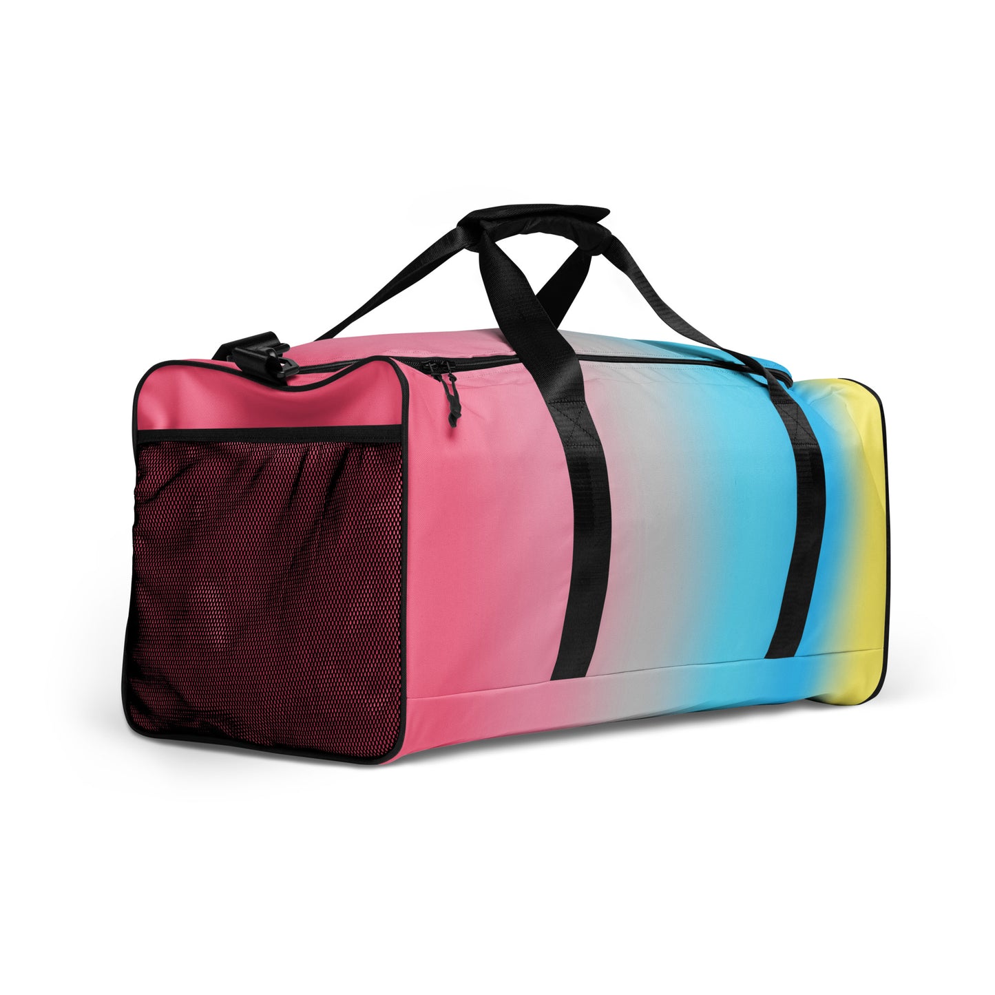 Genderflux Pride Weekender Duffel Bag in Ombre all-over-print-duffle-bag-white-right-front-654bba88f2f33