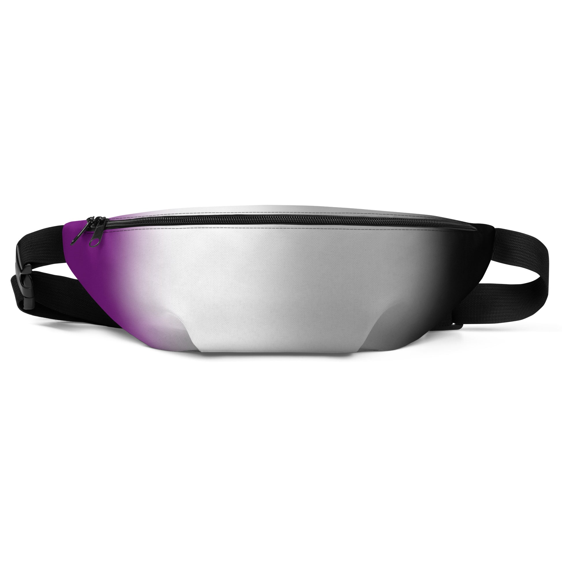 Asexual Ace Pride Crossbody Fanny Pack in Ombre Asexual all-over-print-fanny-pack-white-front-64907cb94bbdf