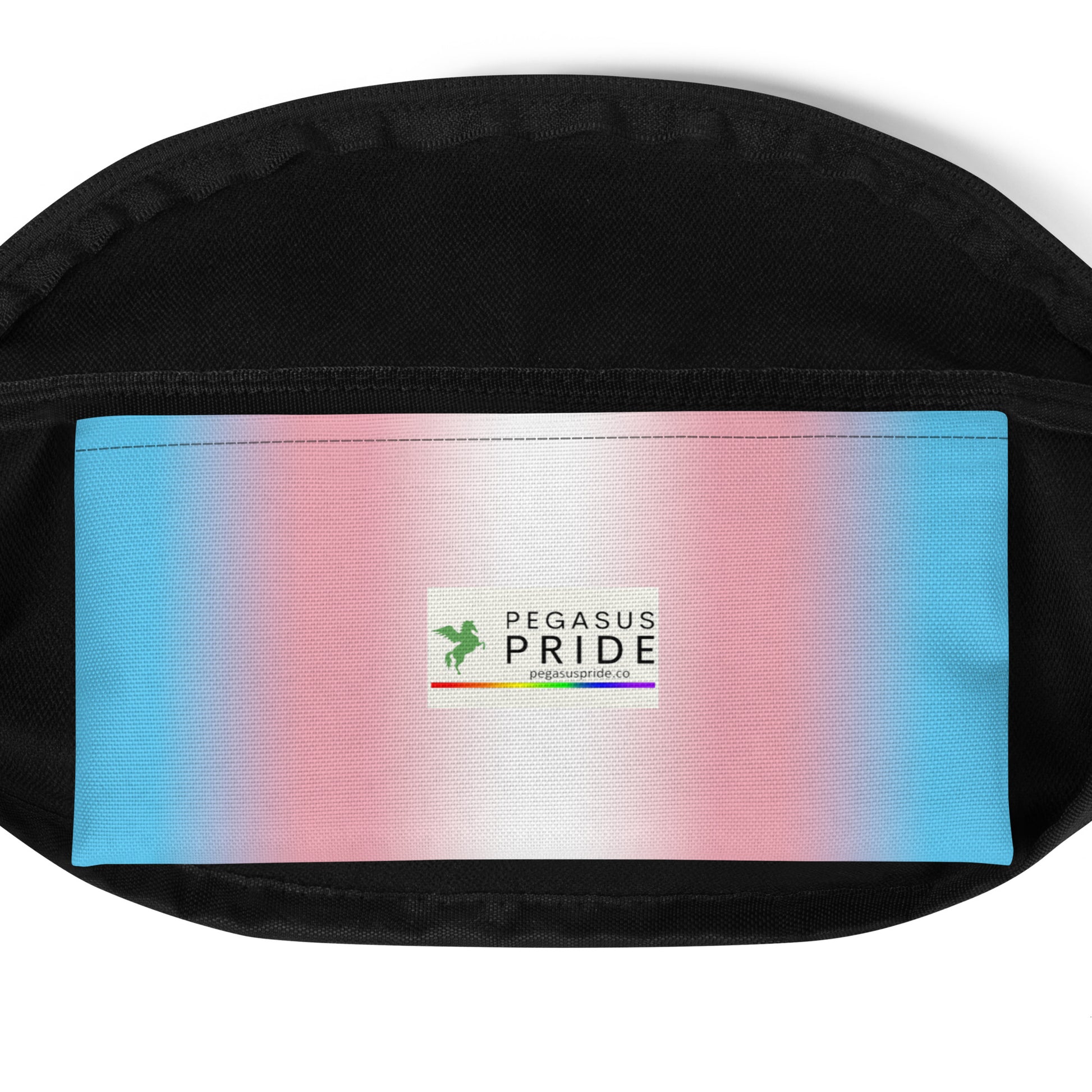 Transgender Trans Pride Crossbody Fanny Pack - Ombre all-over-print-fanny-pack-white-pocket-64907c7a4c8e3