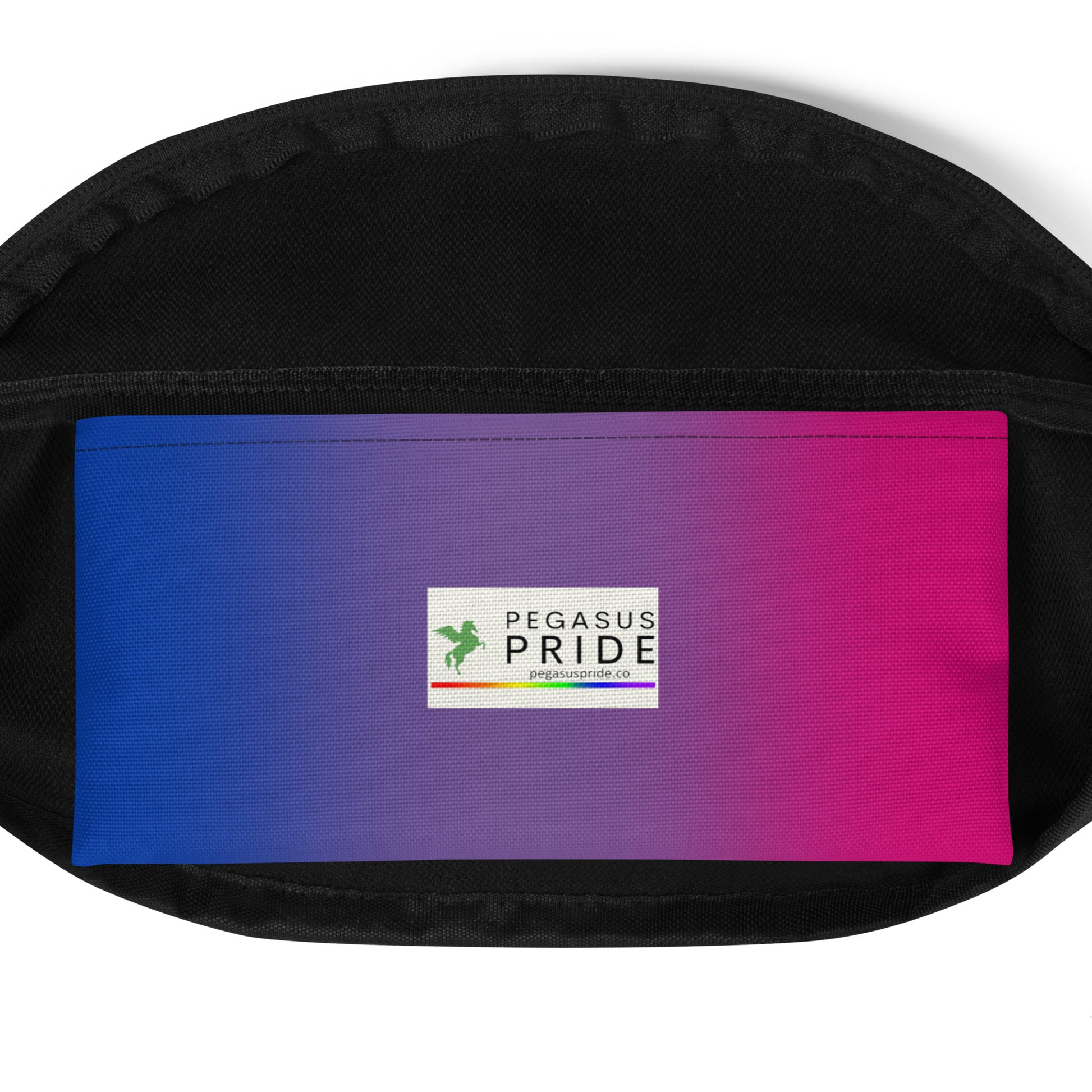 Bisexual Bi Pride Crossbody Fanny Pack in Ombre all-over-print-fanny-pack-white-pocket-64907dae54c6c