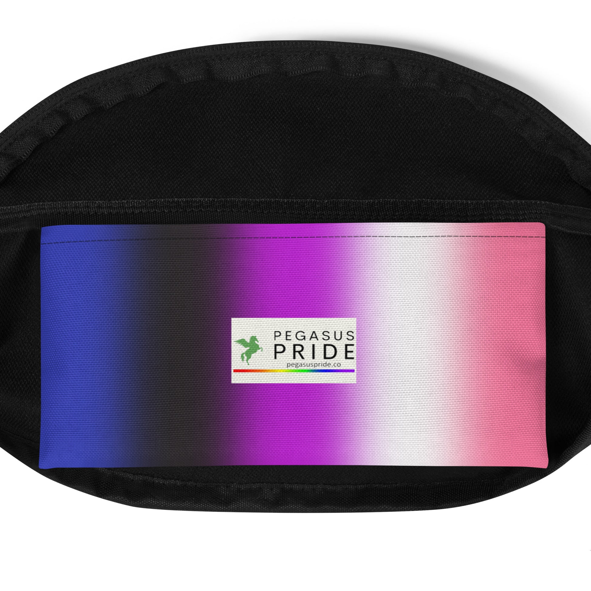 Genderfluid Pride Crossbody Fanny Pack - Ombre all-over-print-fanny-pack-white-pocket-6490833f6deca