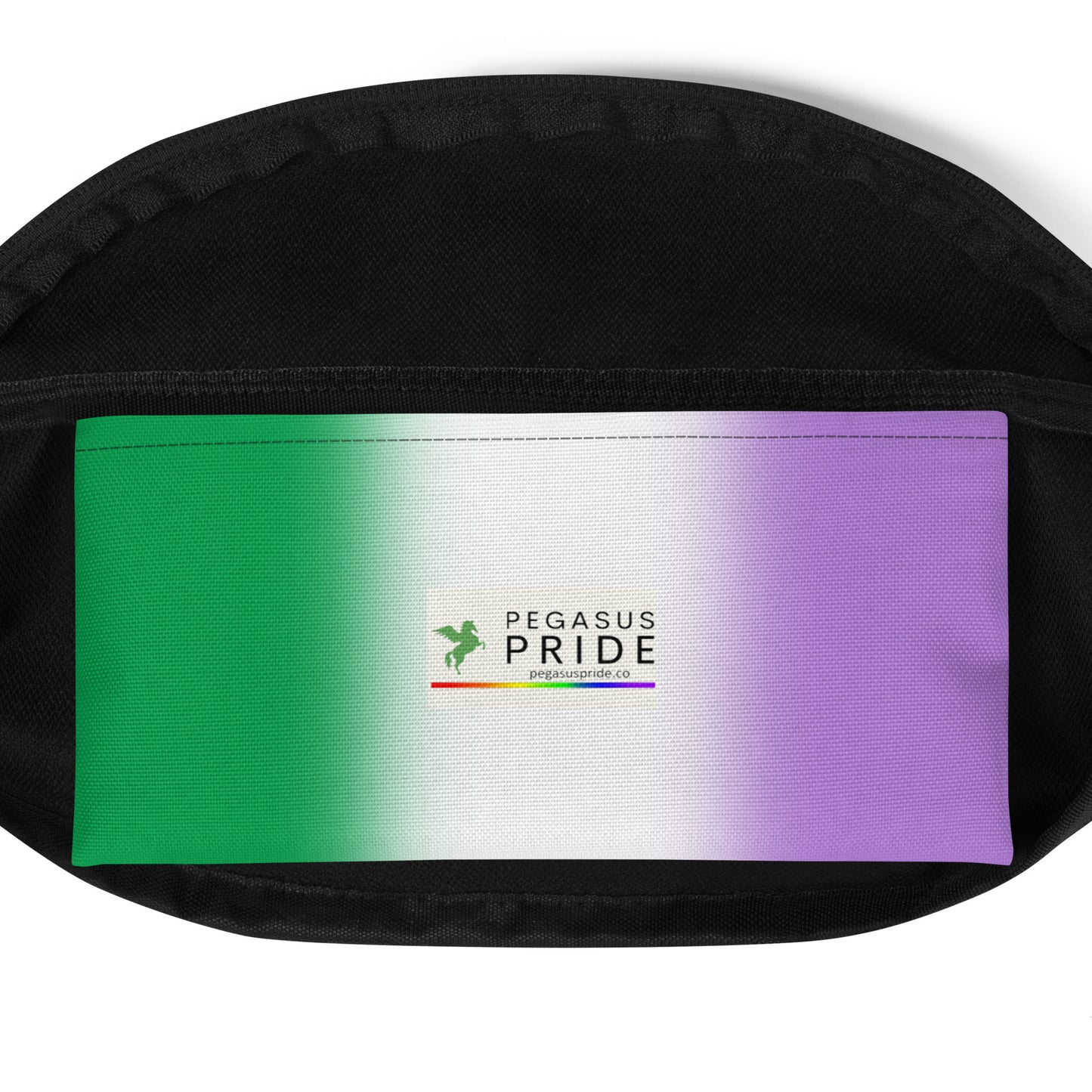 Genderqueer Pride Crossbody Fanny Pack - Ombre all-over-print-fanny-pack-white-pocket-64908380aa689