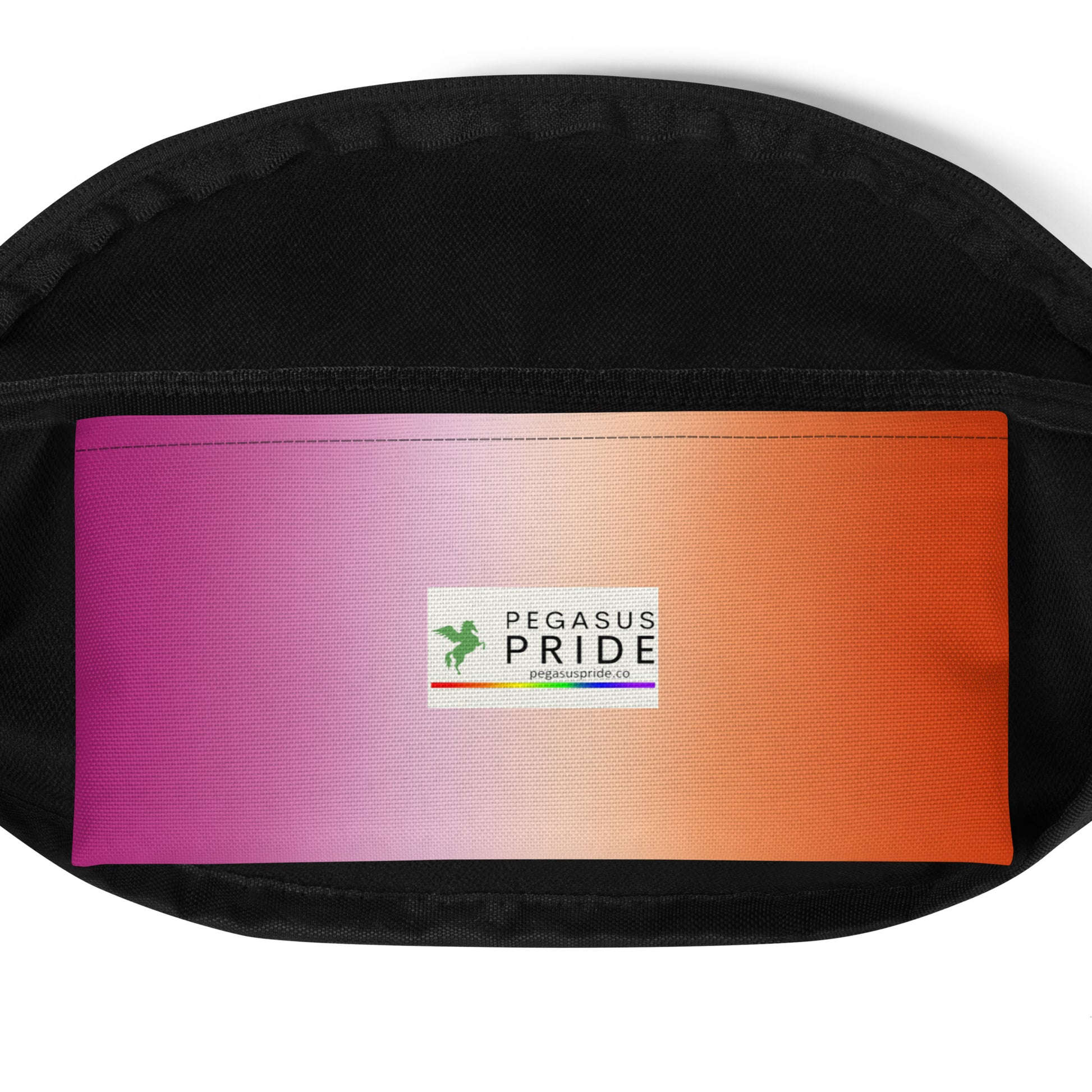 Lesbian Pride Crossbody Fanny Pack - Ombre all-over-print-fanny-pack-white-pocket-6490840758214