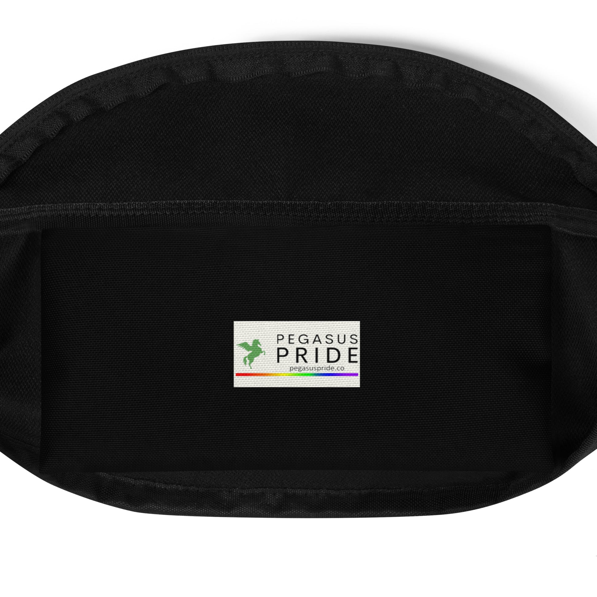 Rubber Latex Pride Flag Crossbody Fanny Pack all-over-print-fanny-pack-white-pocket-6490860df2261