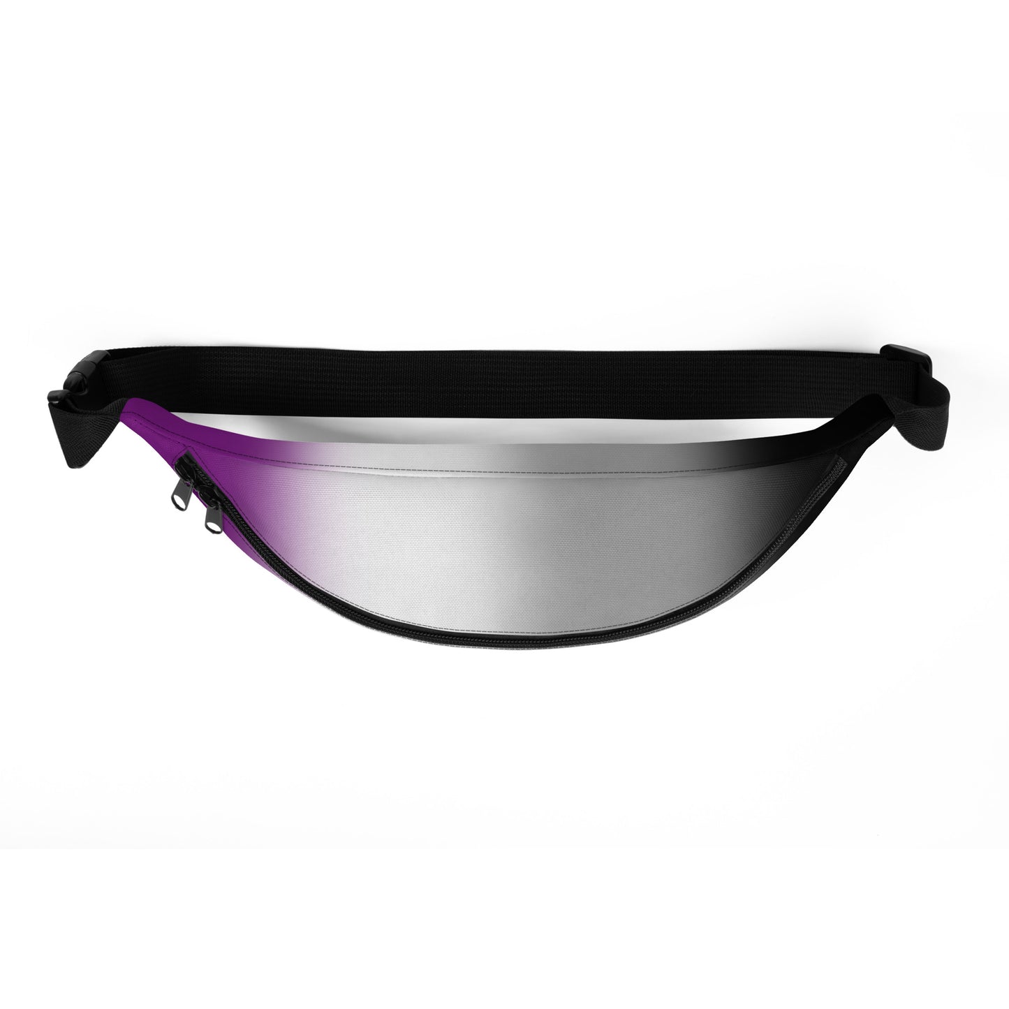 Asexual Ace Pride Crossbody Fanny Pack in Ombre all-over-print-fanny-pack-white-top-64907cb94cb5d