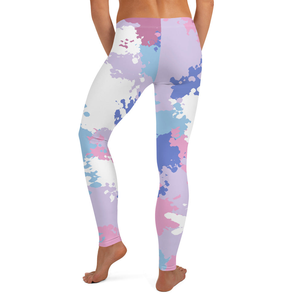 Bigender Pride Women's Leggings Yoga Pants in Camo all-over-print-leggings-white-back-64cc4205ada71