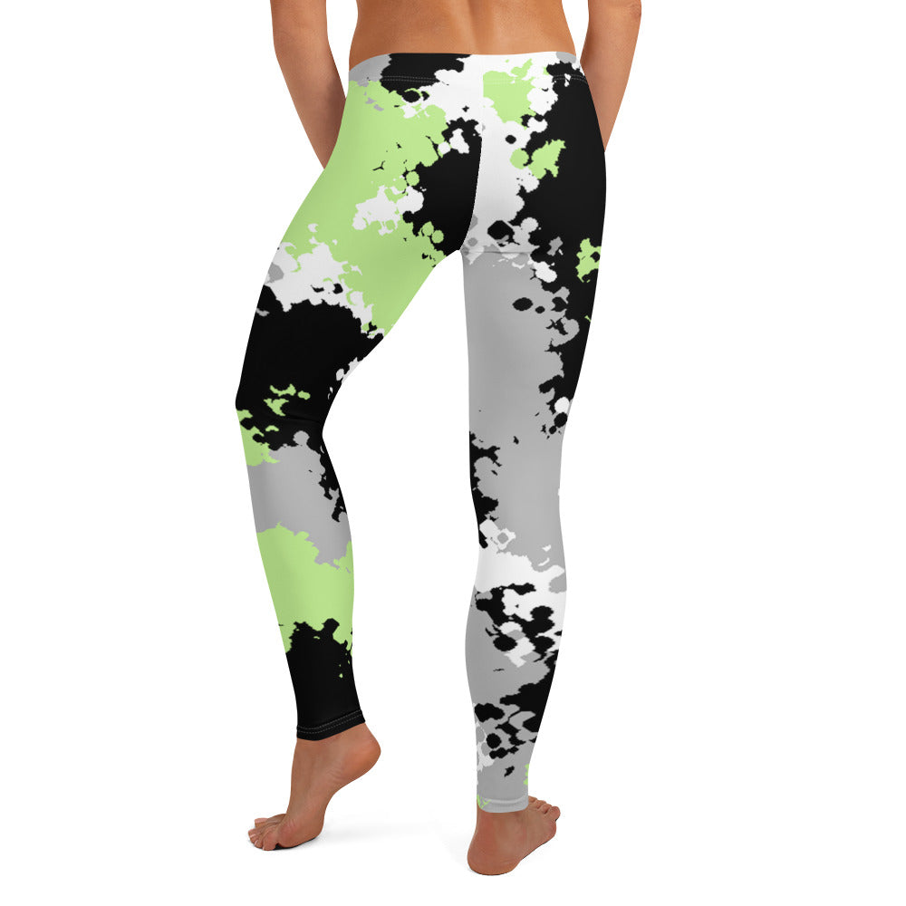 Agender Pride Women's Leggings Yoga Pants in Camo all-over-print-leggings-white-back-64cc452bd0b68