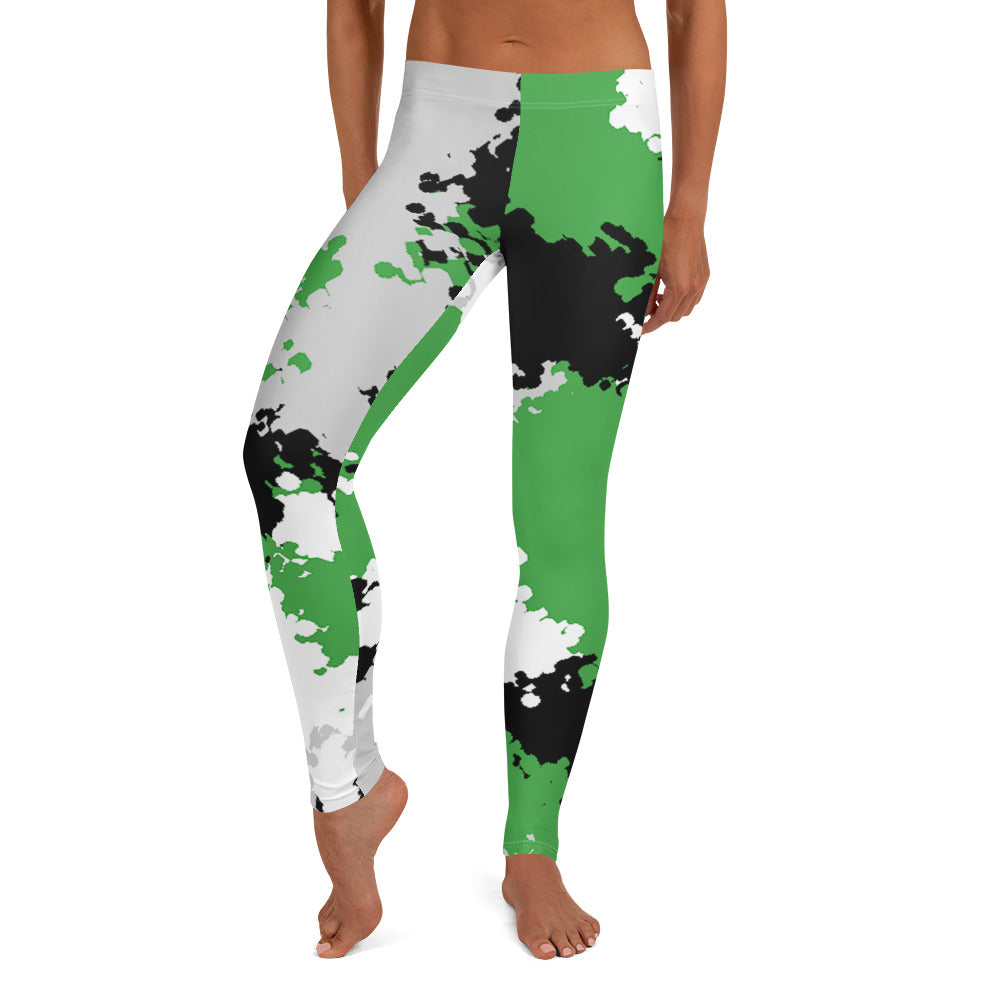 Demiromantic Pride Women's Leggings Yoga Pants in Camo Demiromantic all-over-print-leggings-white-front-64cc400d9a2e1