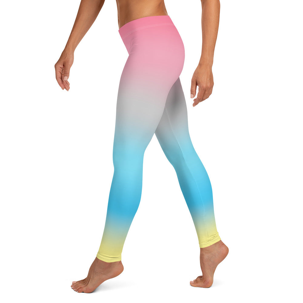 Genderflux Pride Women's Leggings Yoga Pants - Ombre all-over-print-leggings-white-left-64cae3acf10f6