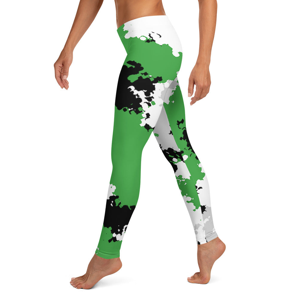 Demiromantic Pride Women's Leggings Yoga Pants in Camo all-over-print-leggings-white-left-64cc400d9b337