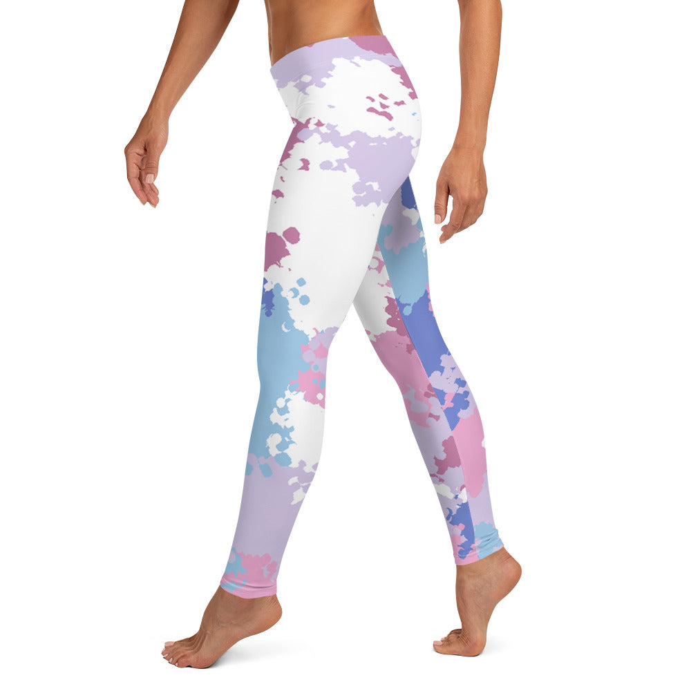 Bigender Pride Women's Leggings Yoga Pants in Camo all-over-print-leggings-white-left-64cc4205adb22