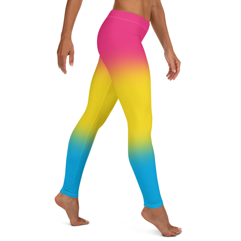 Pansexual Pan Pride Women's Leggings Yoga Pants - Ombre all-over-print-leggings-white-right-64caea511c2cf