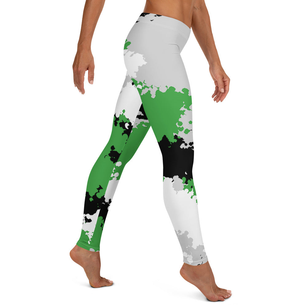 Demiromantic Pride Women's Leggings Yoga Pants in Camo all-over-print-leggings-white-right-64cc400d9b3dc