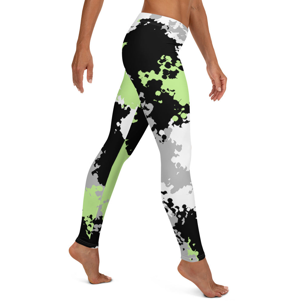 Agender Pride Women's Leggings Yoga Pants in Camo all-over-print-leggings-white-right-64cc452bd0d08