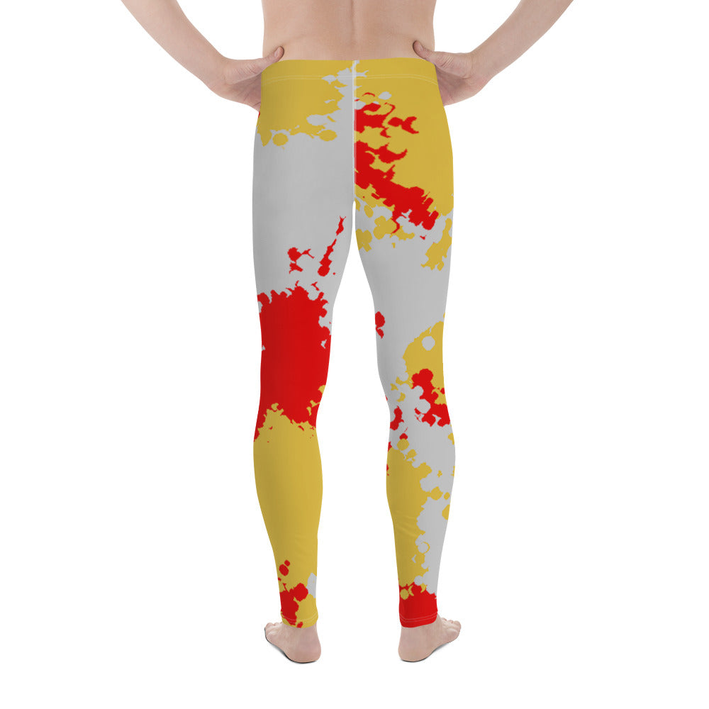 Proculsexual Pride Flag Men's Leggings Yoga Pants - Camouflage all-over-print-mens-leggings-white-back-64caf128b7ec4