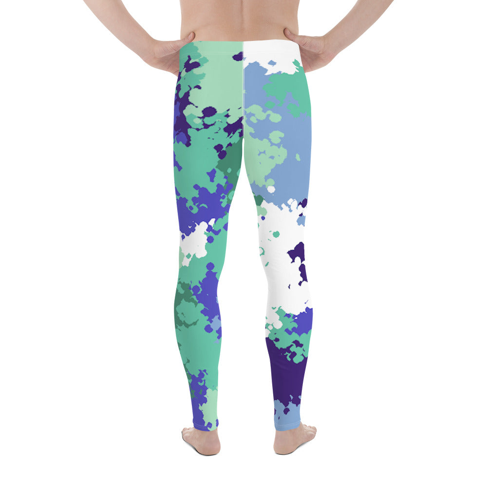 Gay MLM Vincian Pride Men's Leggings Yoga Pants - Camo all-over-print-mens-leggings-white-back-64cc3ef9d17fb