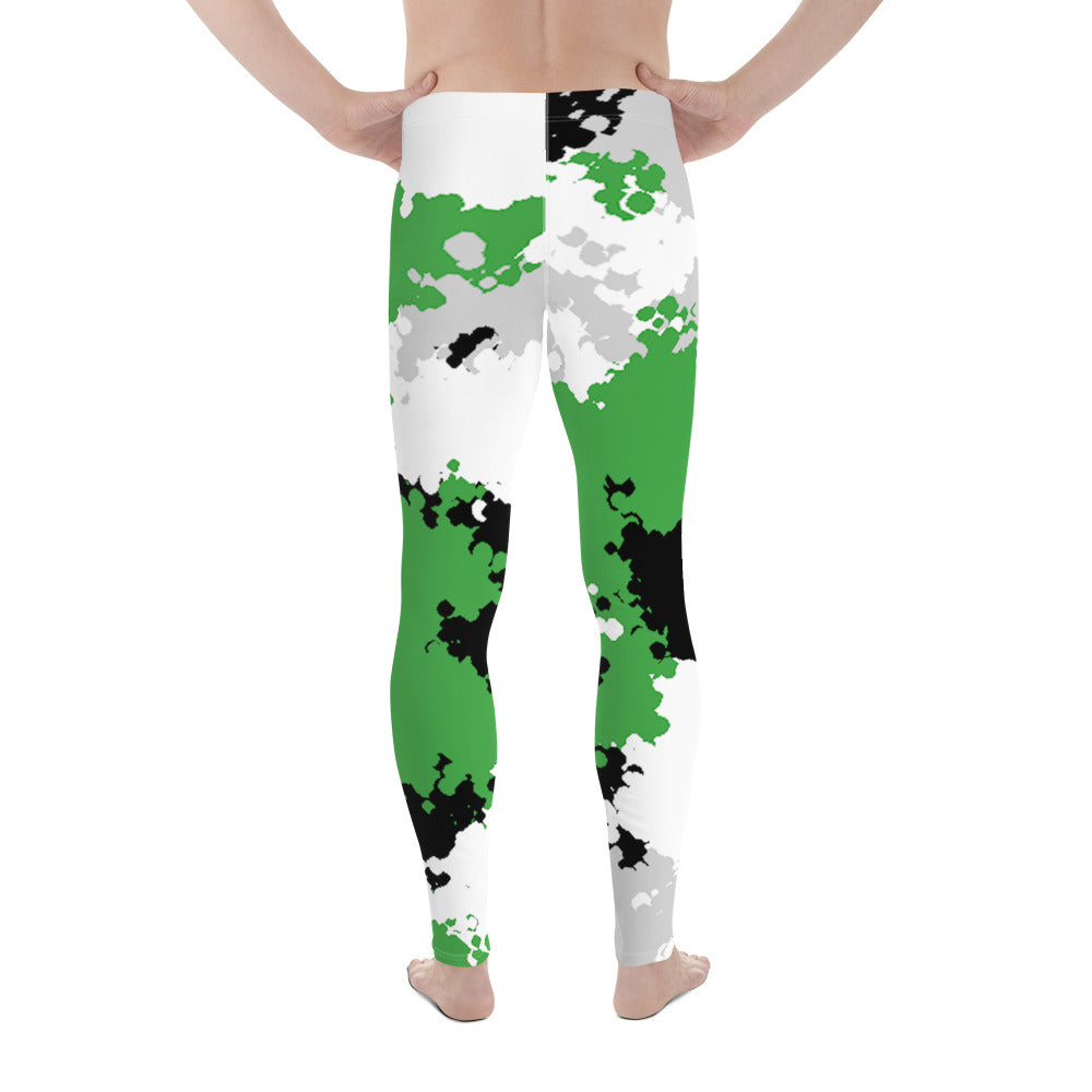 Demiromantic Pride Men's Leggings Yoga Pants in Camo all-over-print-mens-leggings-white-back-64cc4064c69d8