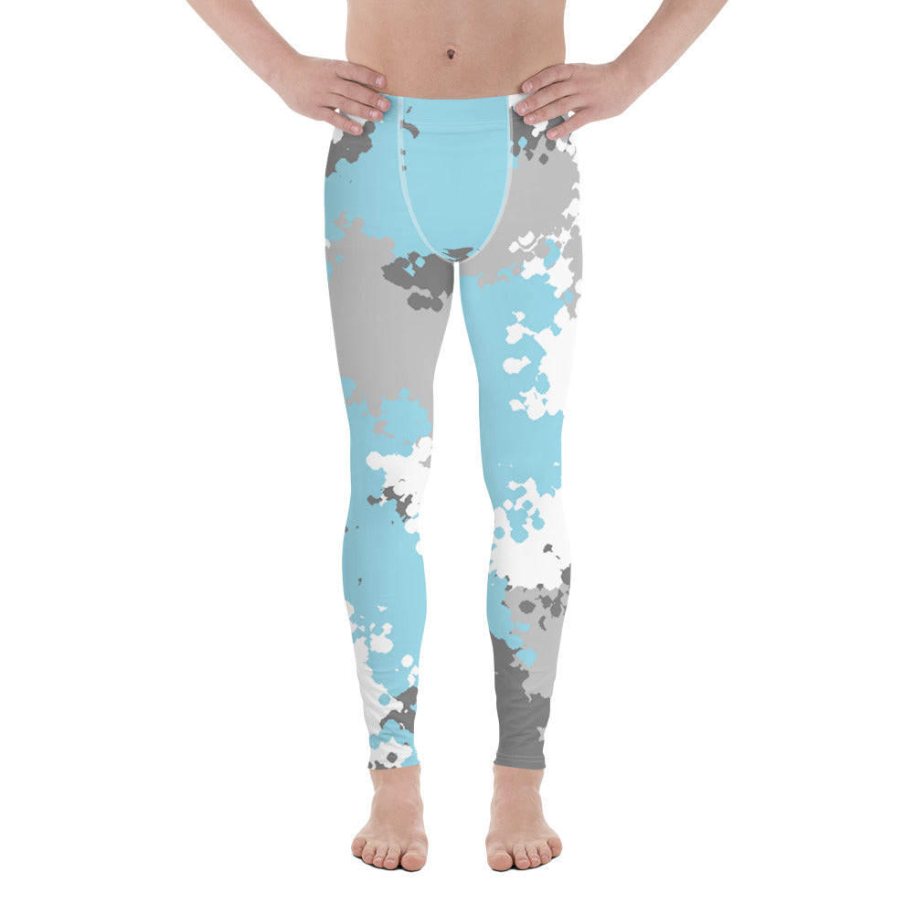 Demiboy Pride Men's Leggings Yoga Pants in Camo Demiboy all-over-print-mens-leggings-white-front-64cc4166bd0c0