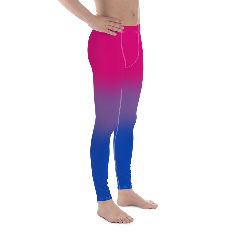 Bisexual Bi Pride Men's Leggings in Ombre all-over-print-mens-leggings-white-right-64ca8f25abd4c