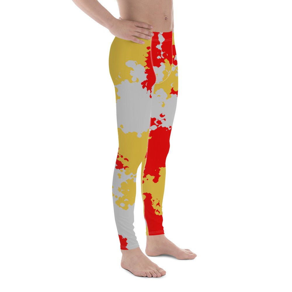 Proculsexual Pride Flag Men's Leggings Yoga Pants - Camouflage all-over-print-mens-leggings-white-right-64caf128b7fc0